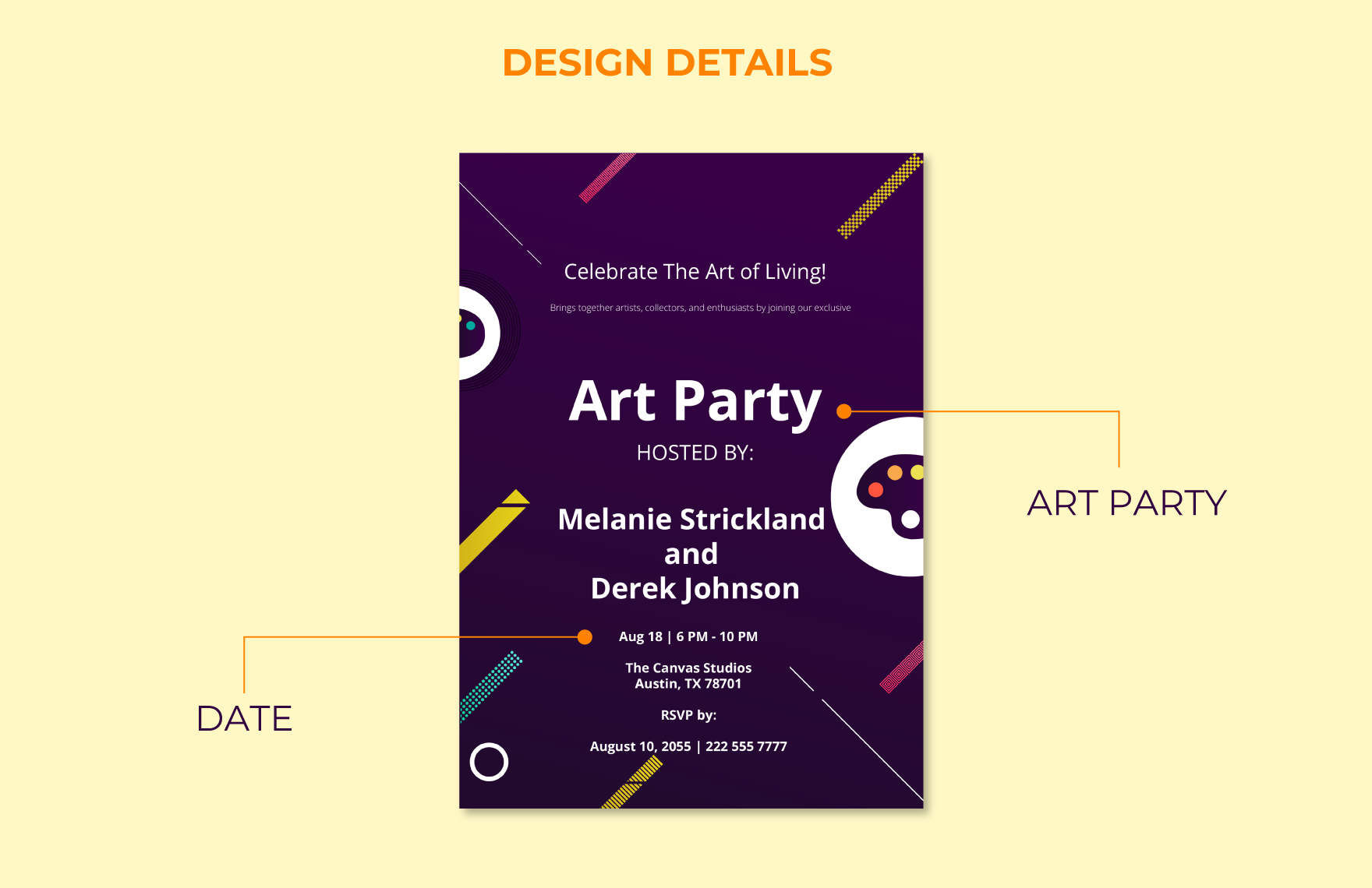 Art Party Invitation Template
