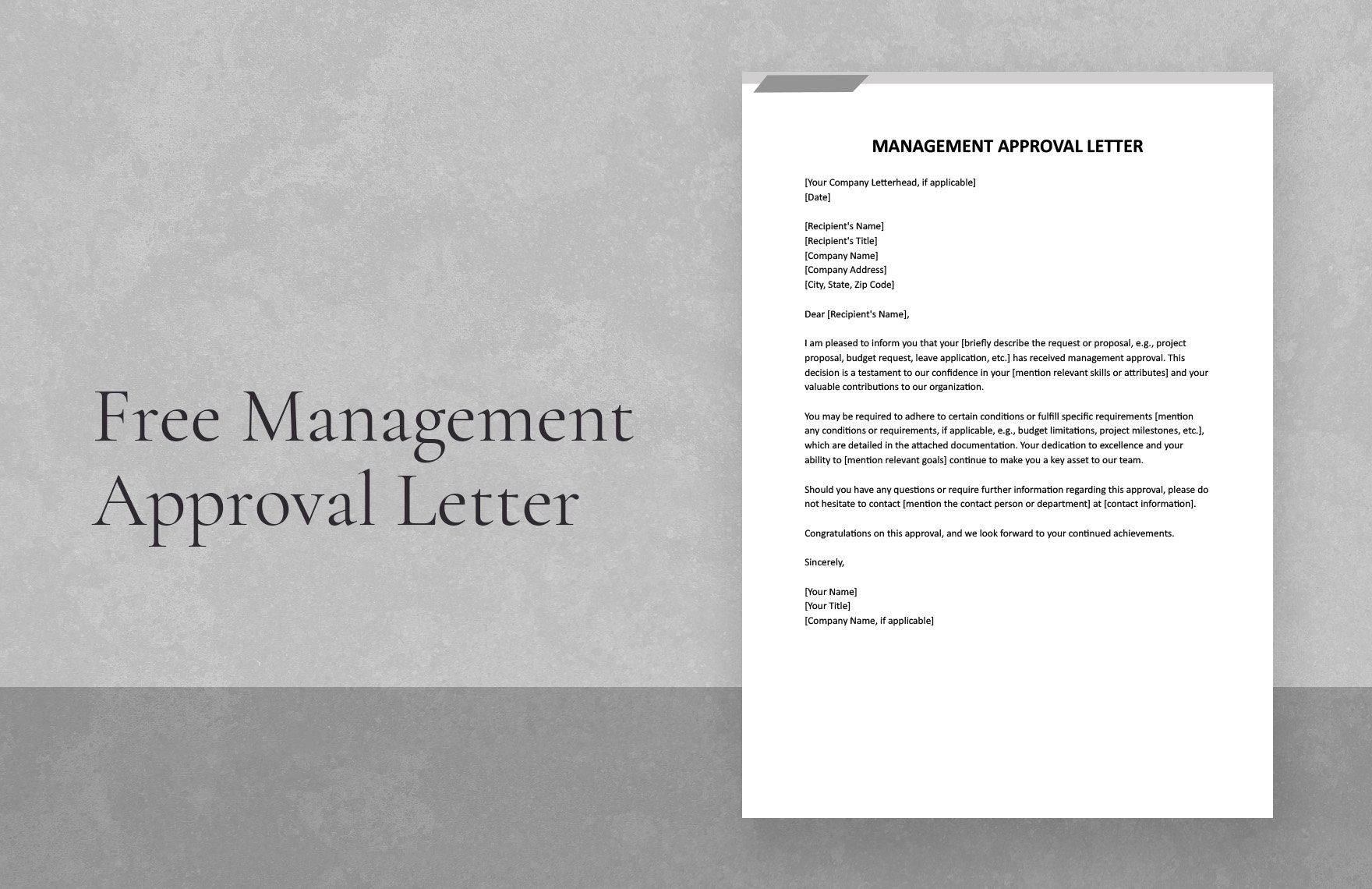 Management Approval Letter in Word, Google Docs