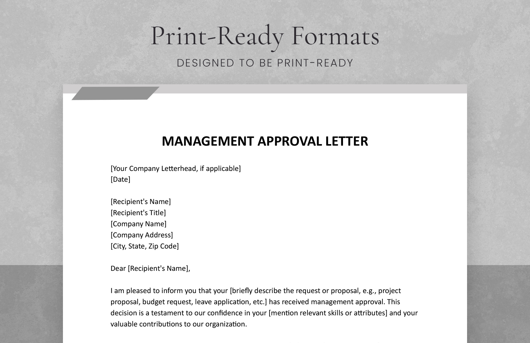 Management Approval Letter