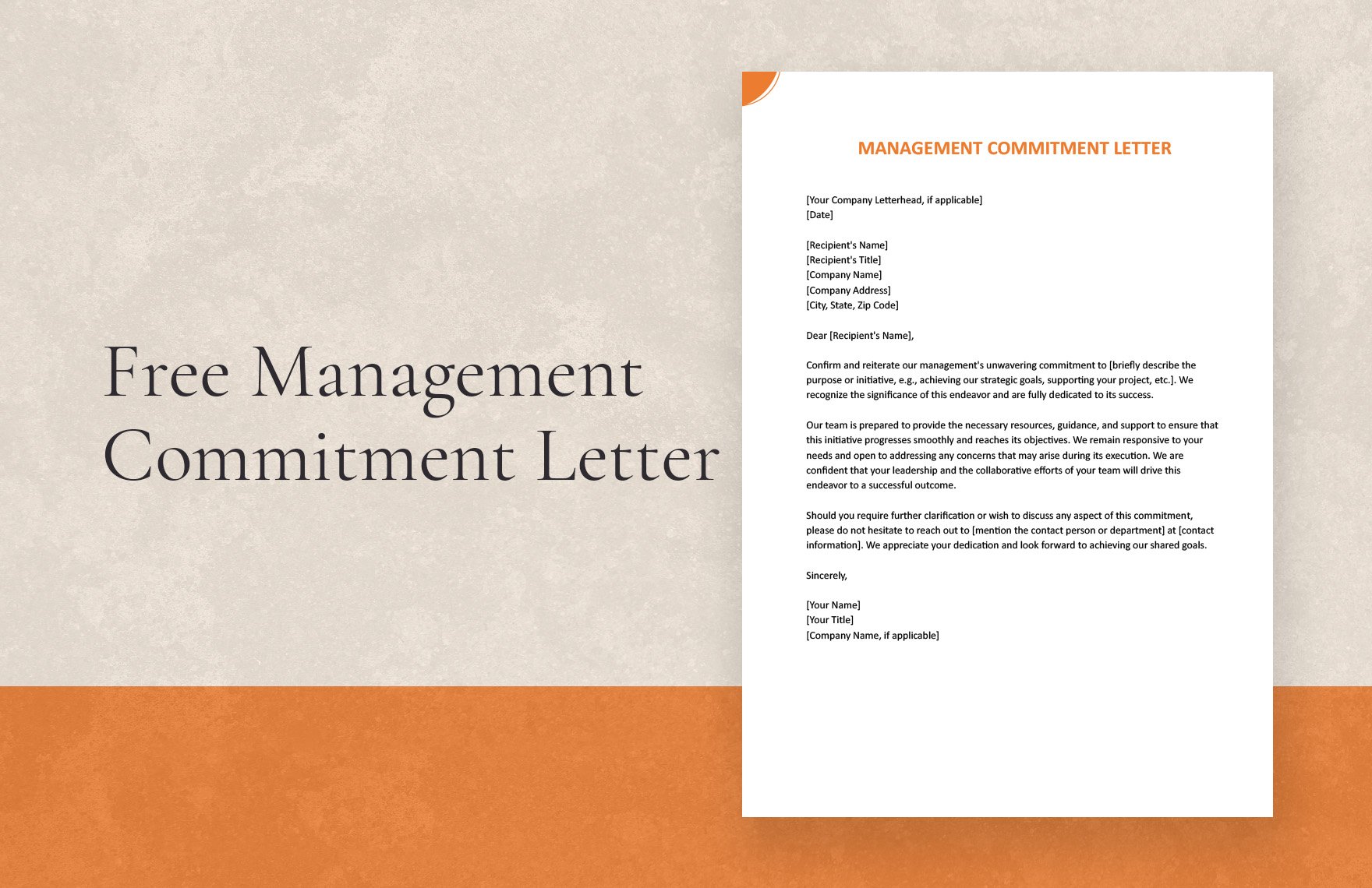 Management Commitment Letter in Word, Google Docs