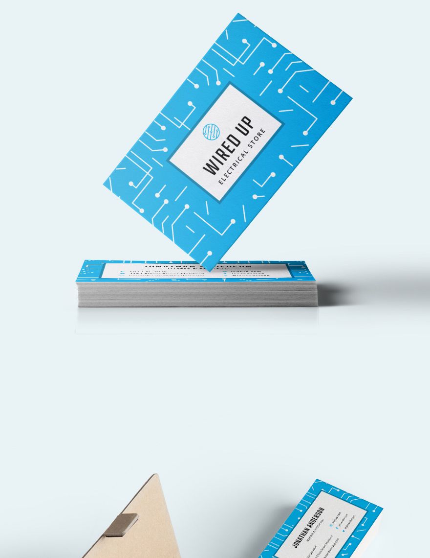 Electric Store Business Card Template