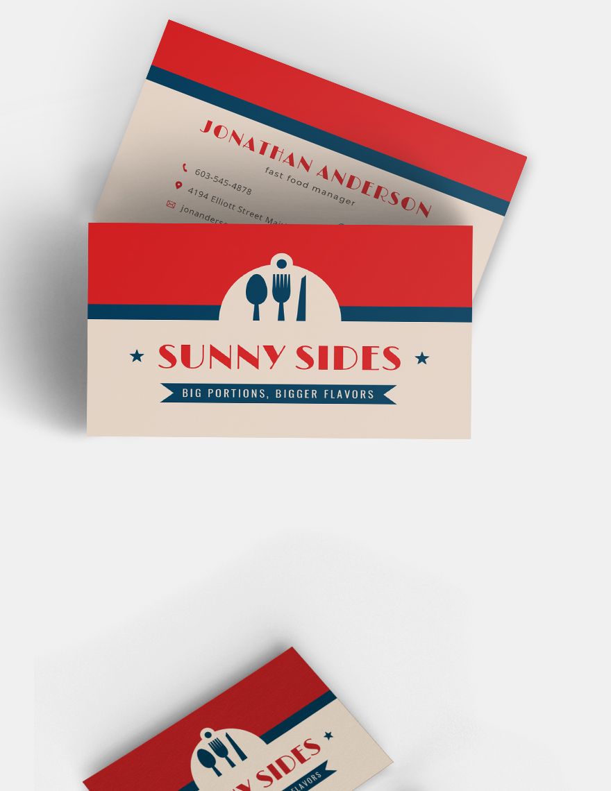 Fast Food Business Card Template