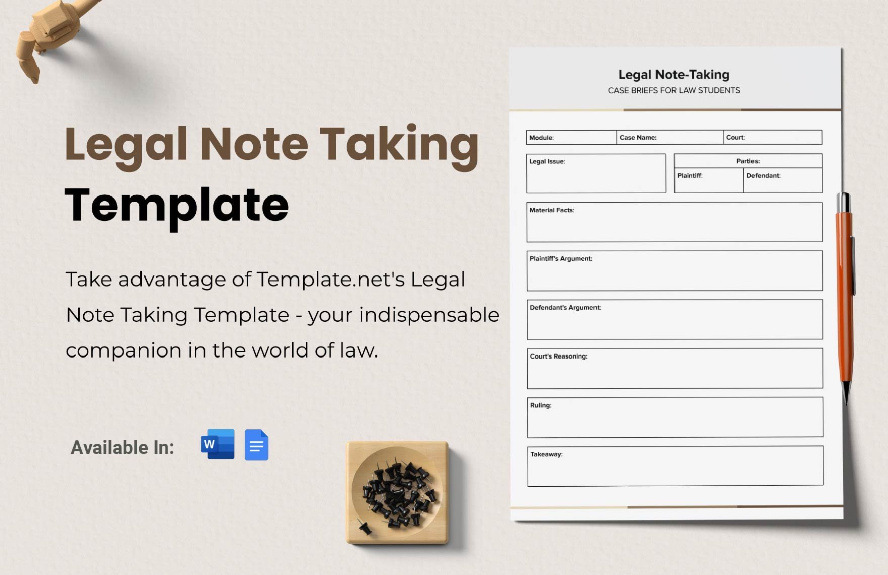 Legal Note Taking Template 