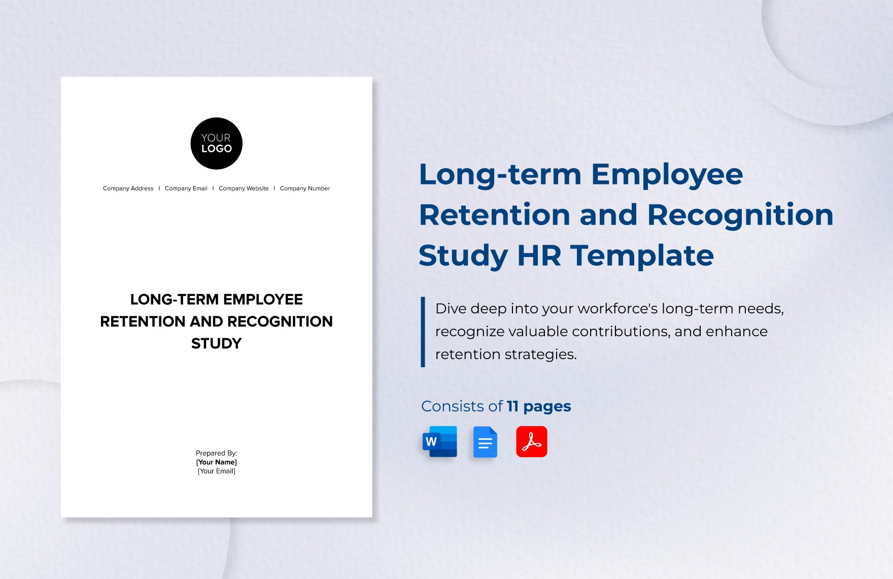 Long-term Employee Retention and Recognition Study HR Template in Word, Google Docs, PDF