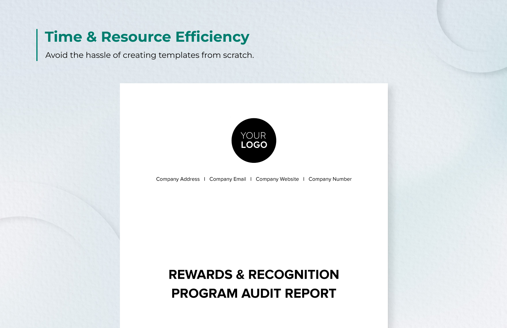 Rewards Recognition Program Audit Report HR Template
