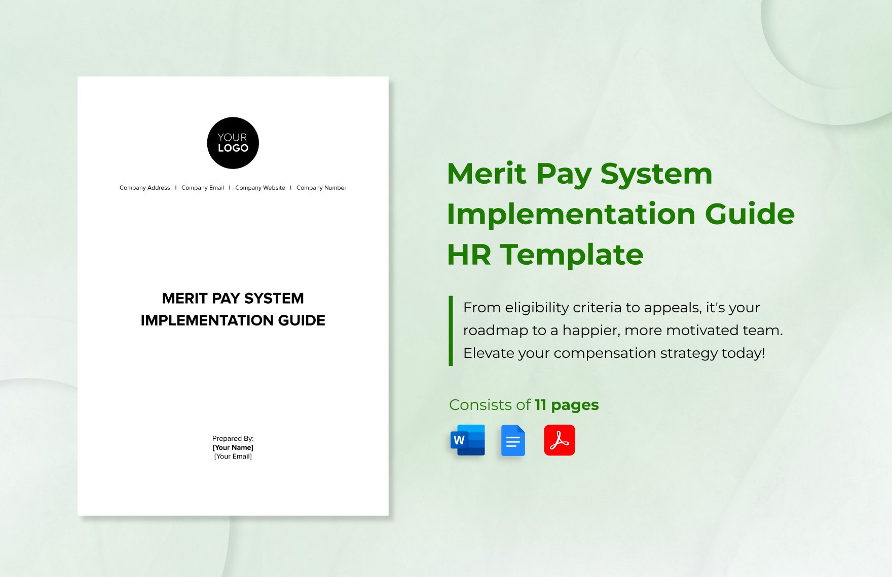 Merit Pay System Implementation Guide HR Template