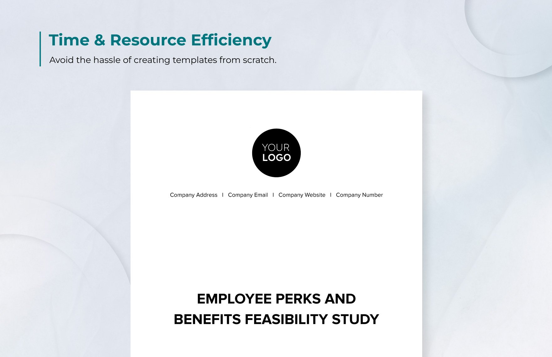 Employee Perks and Benefits Feasibility Study HR Template