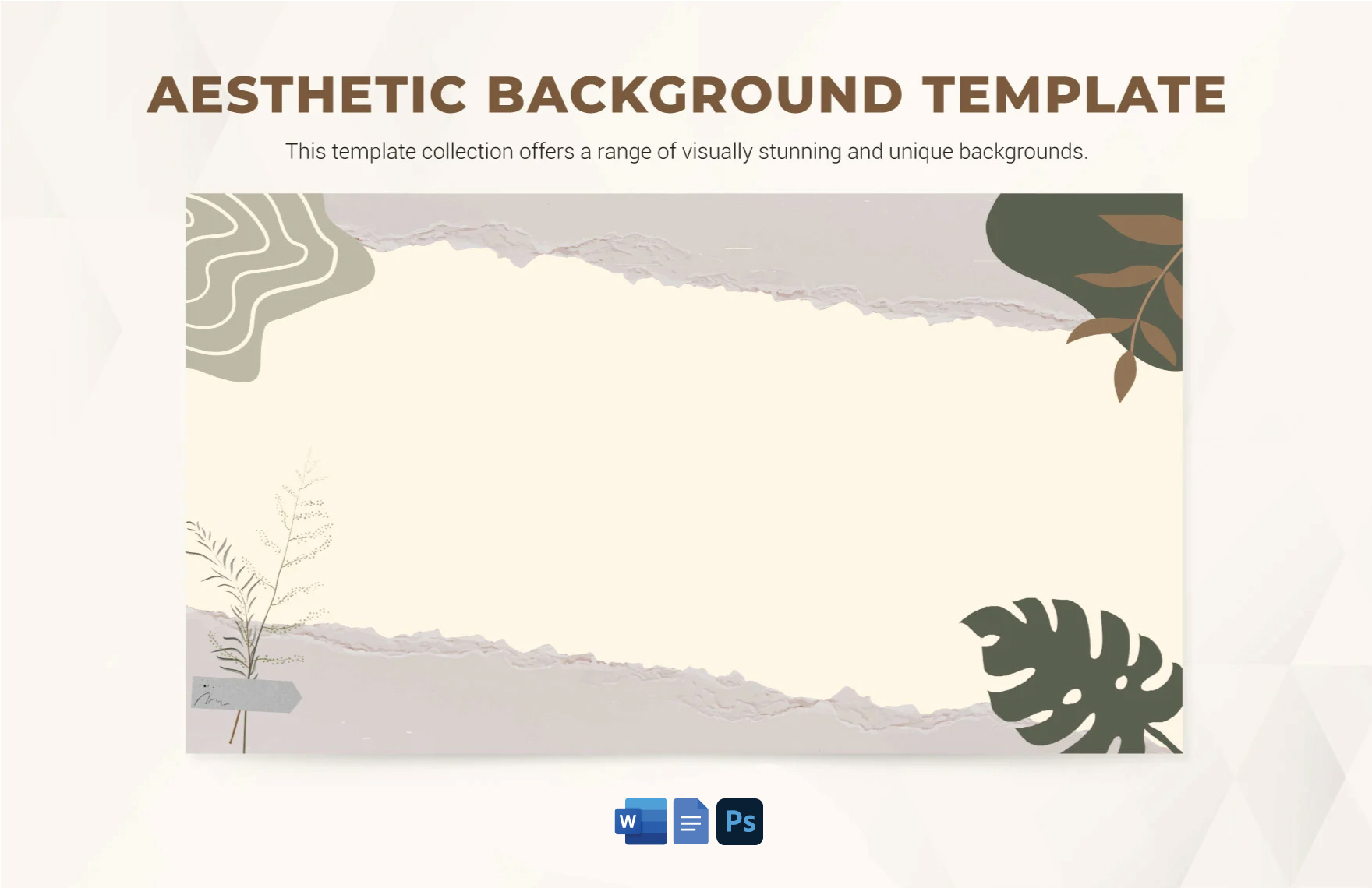 Aesthetic Background Template in Word, Google Docs, PSD