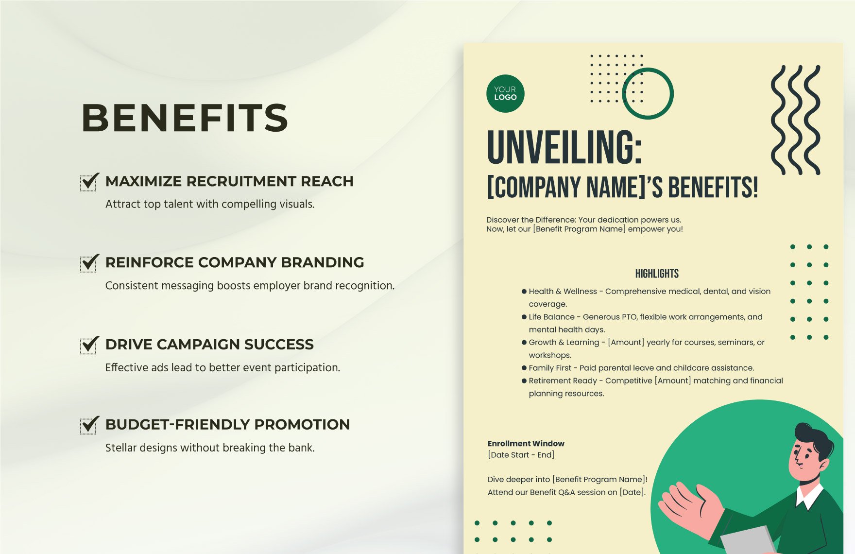 Benefit Program Promotion Ad HR Template