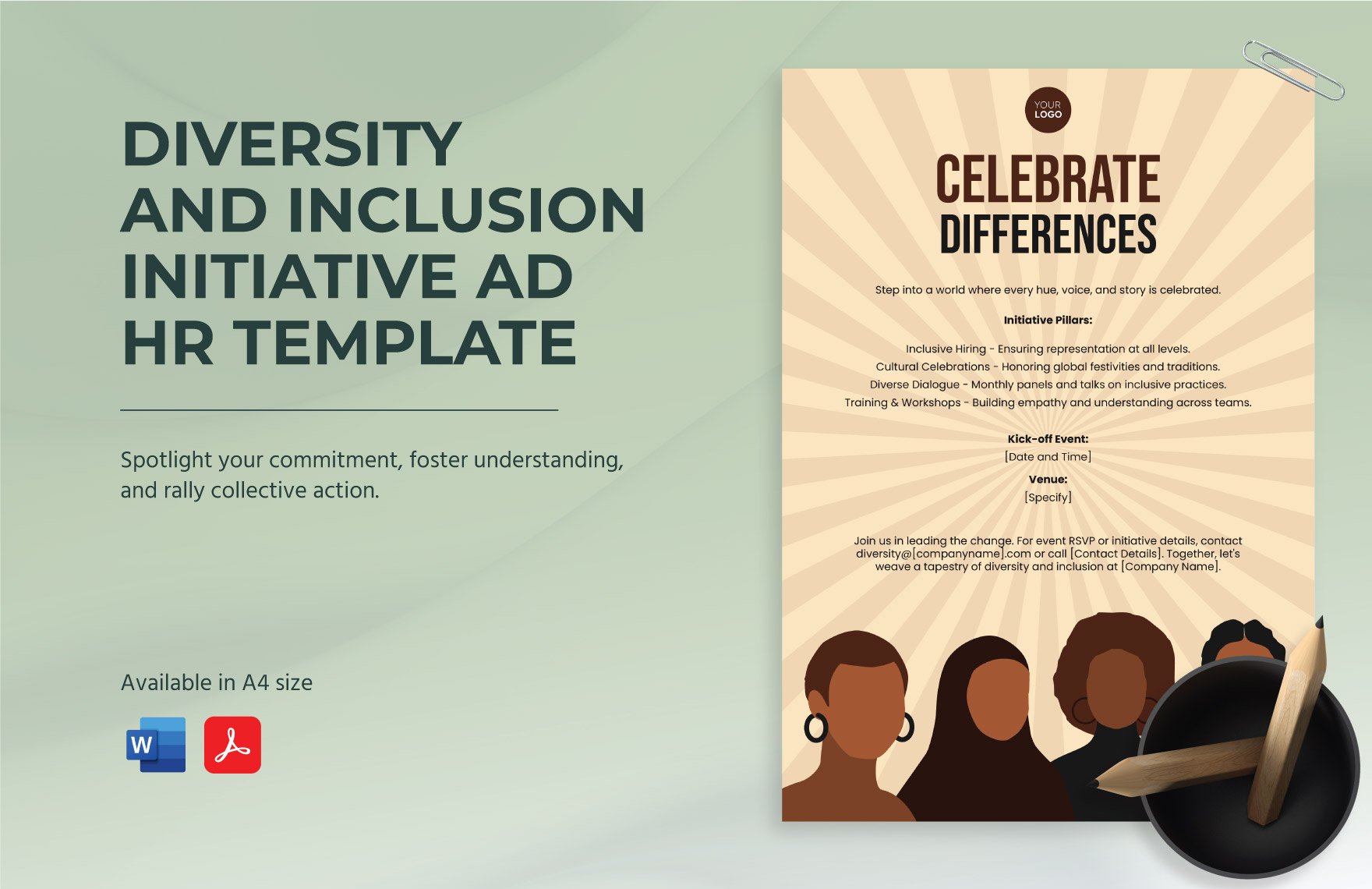 Diversity And Inclusion Initiative Ad HR Template