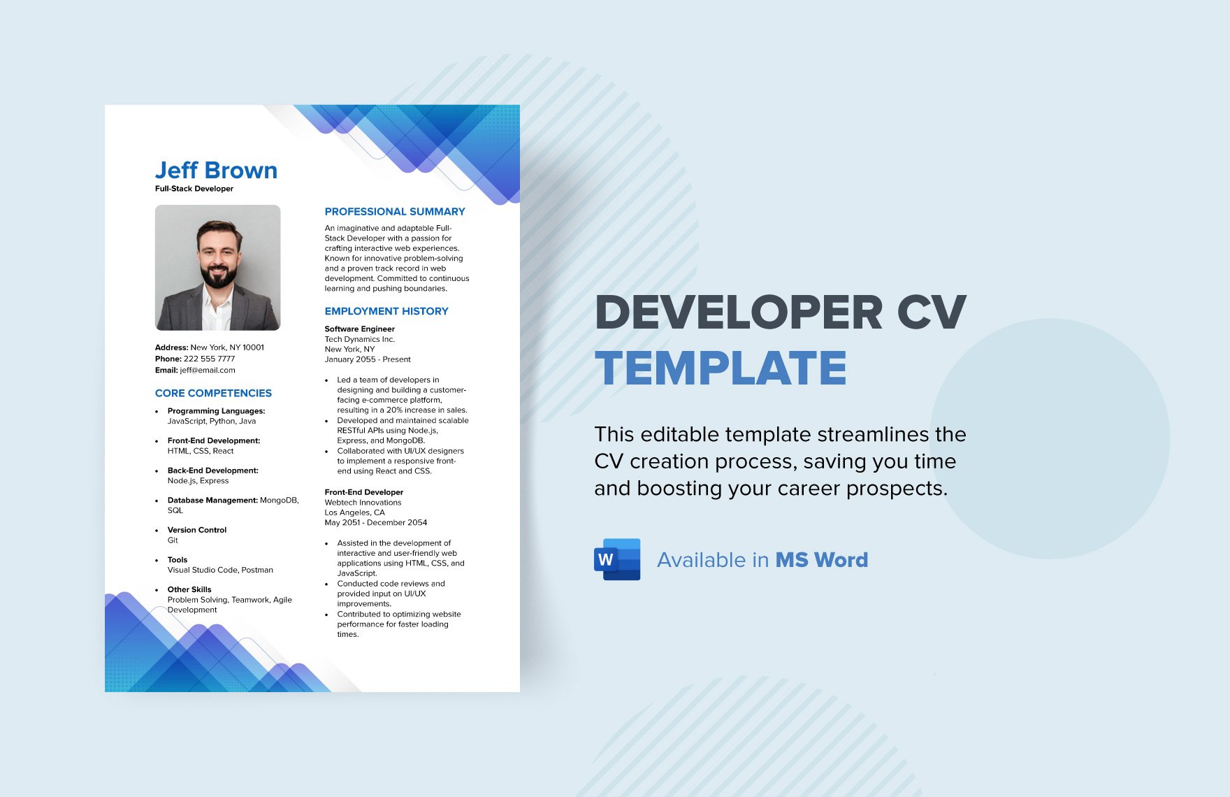 Developer CV Template 
