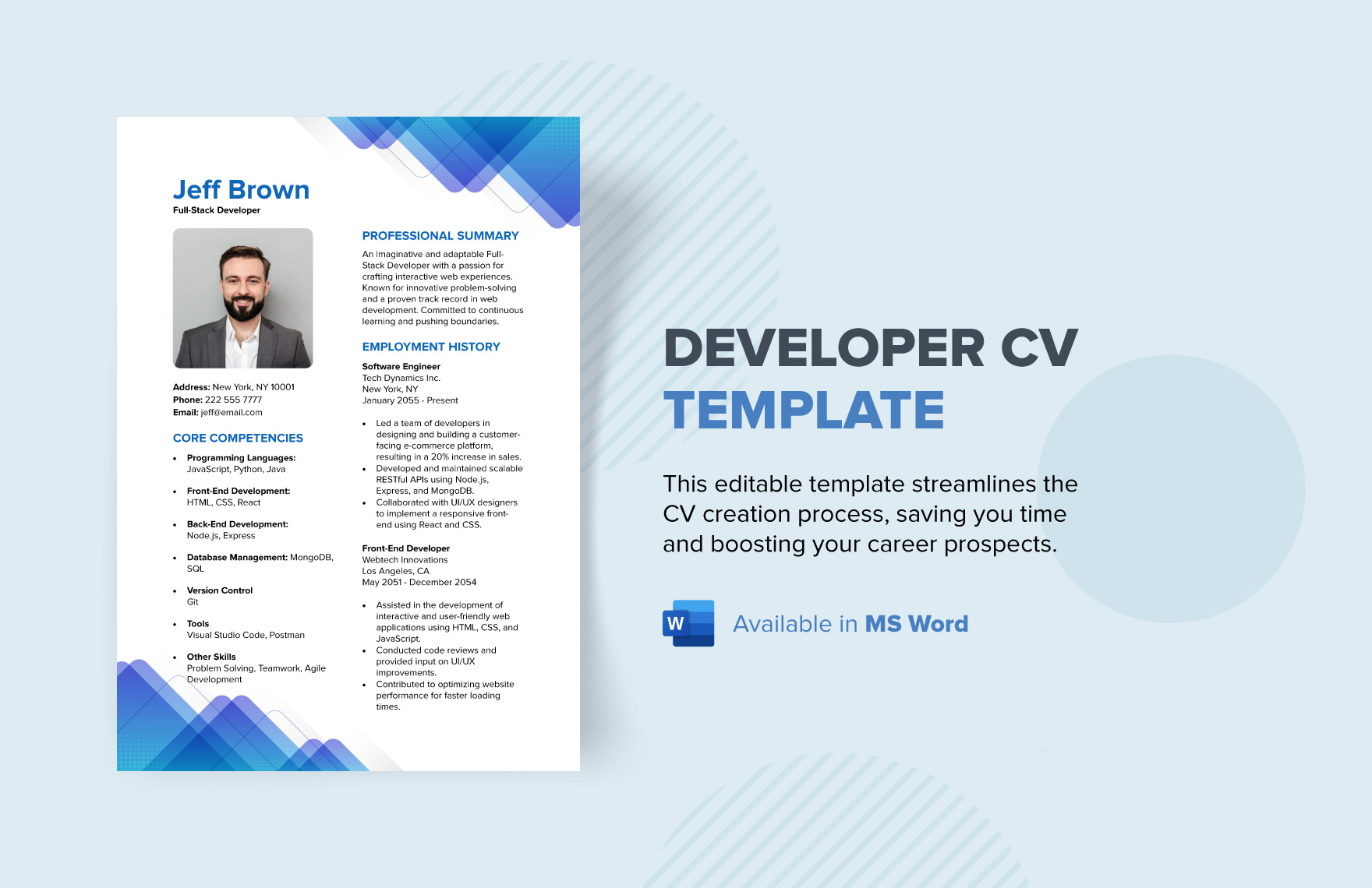 ATS CV Template In Word Download Template ATS CV Template In Word Download Template