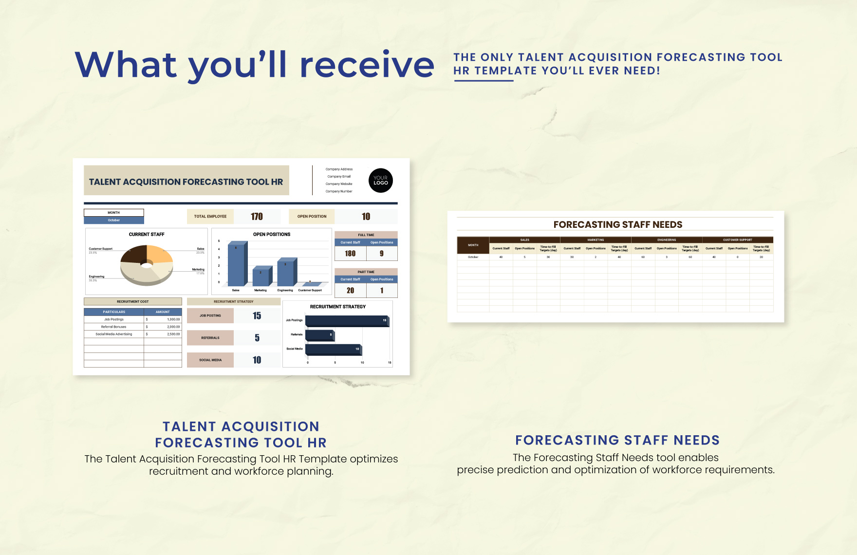 Talent Acquisition Forecasting Tool HR Template