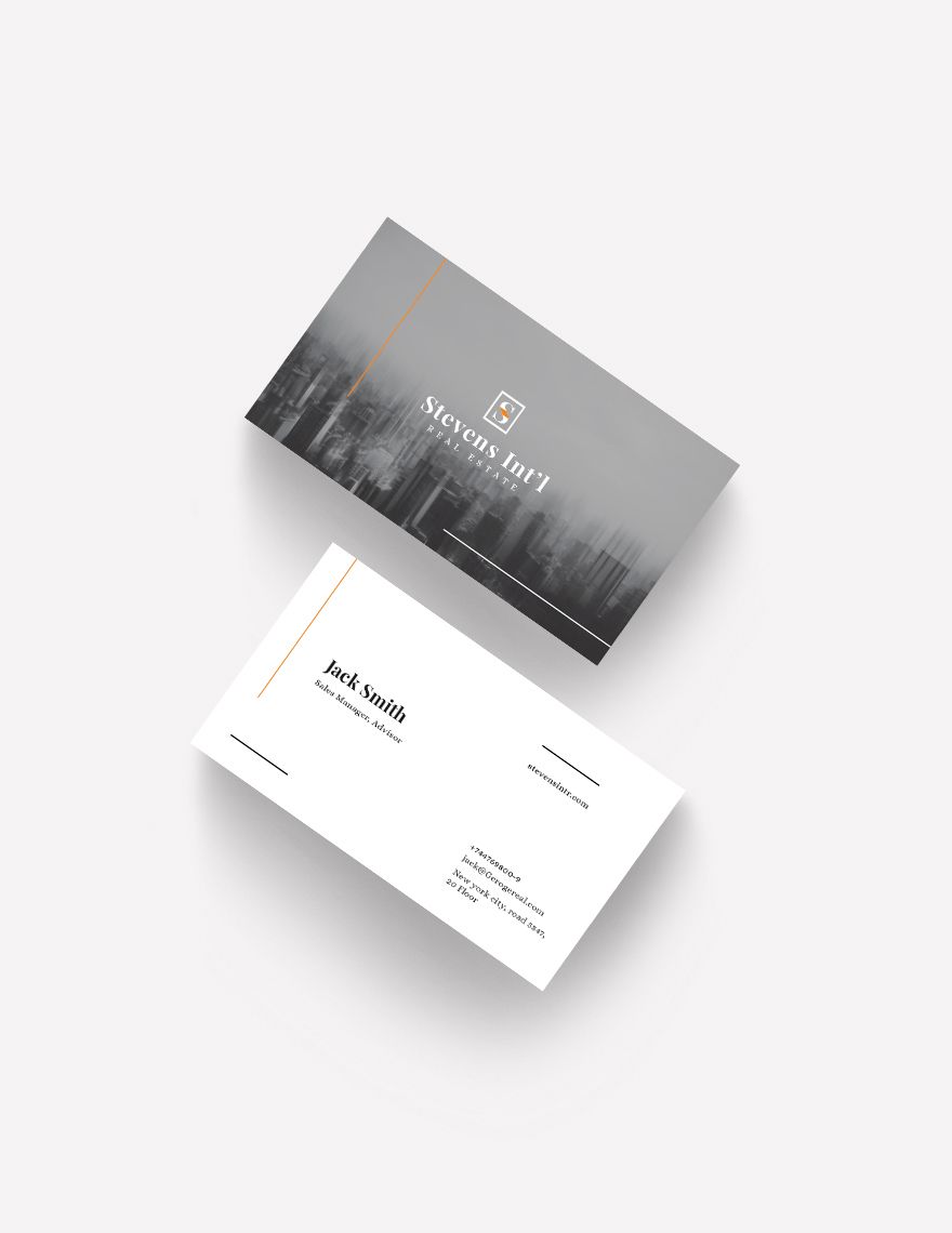 Commercial Real Estate Business Card Template