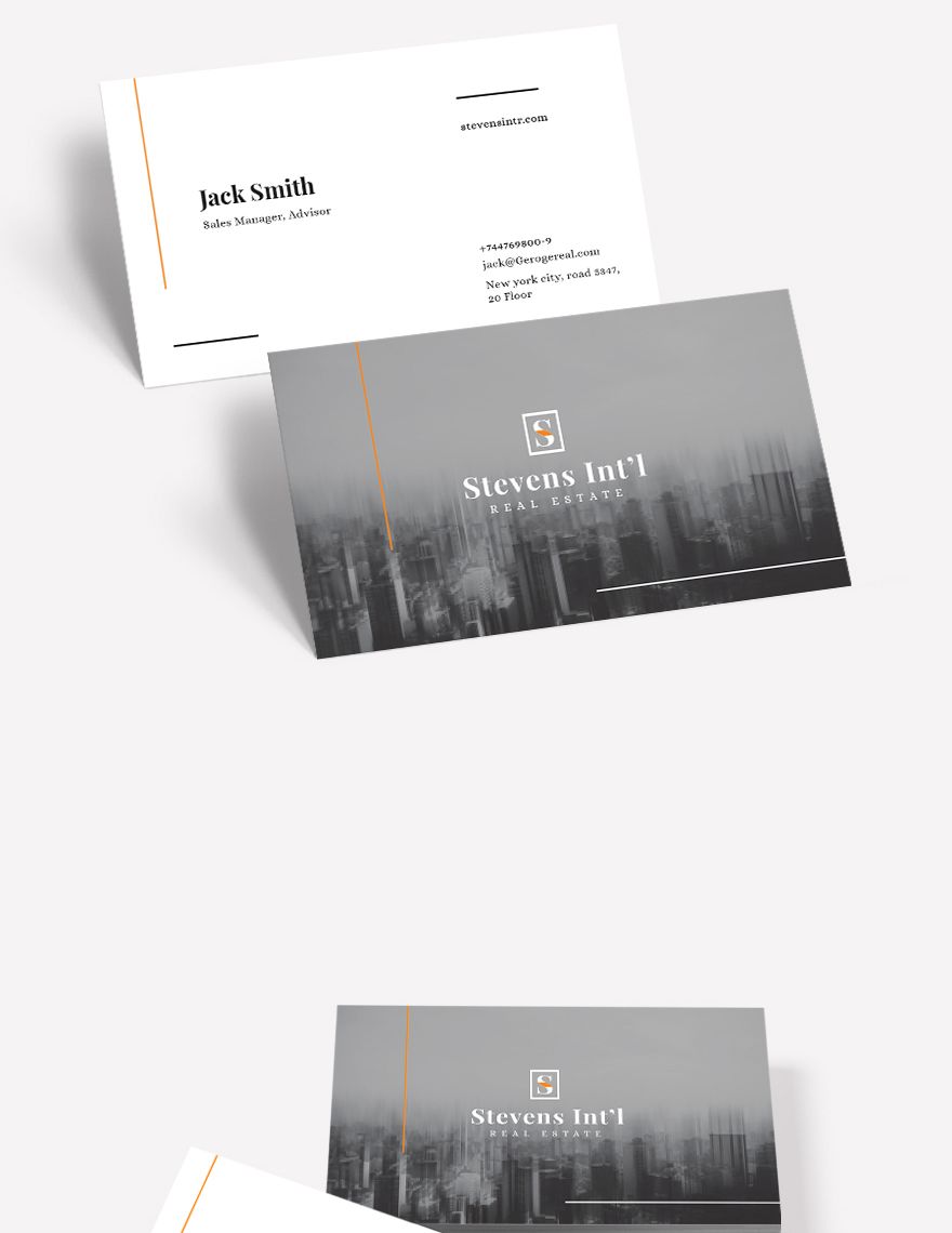 Commercial Real Estate Business Card Template