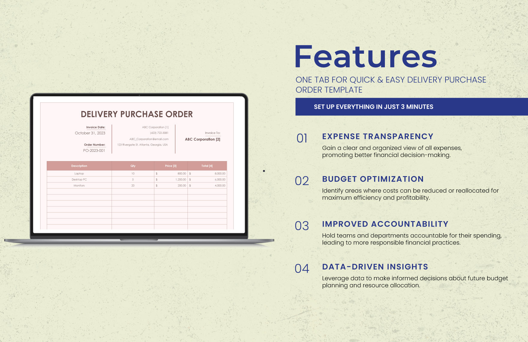 Delivery Purchase Order Template