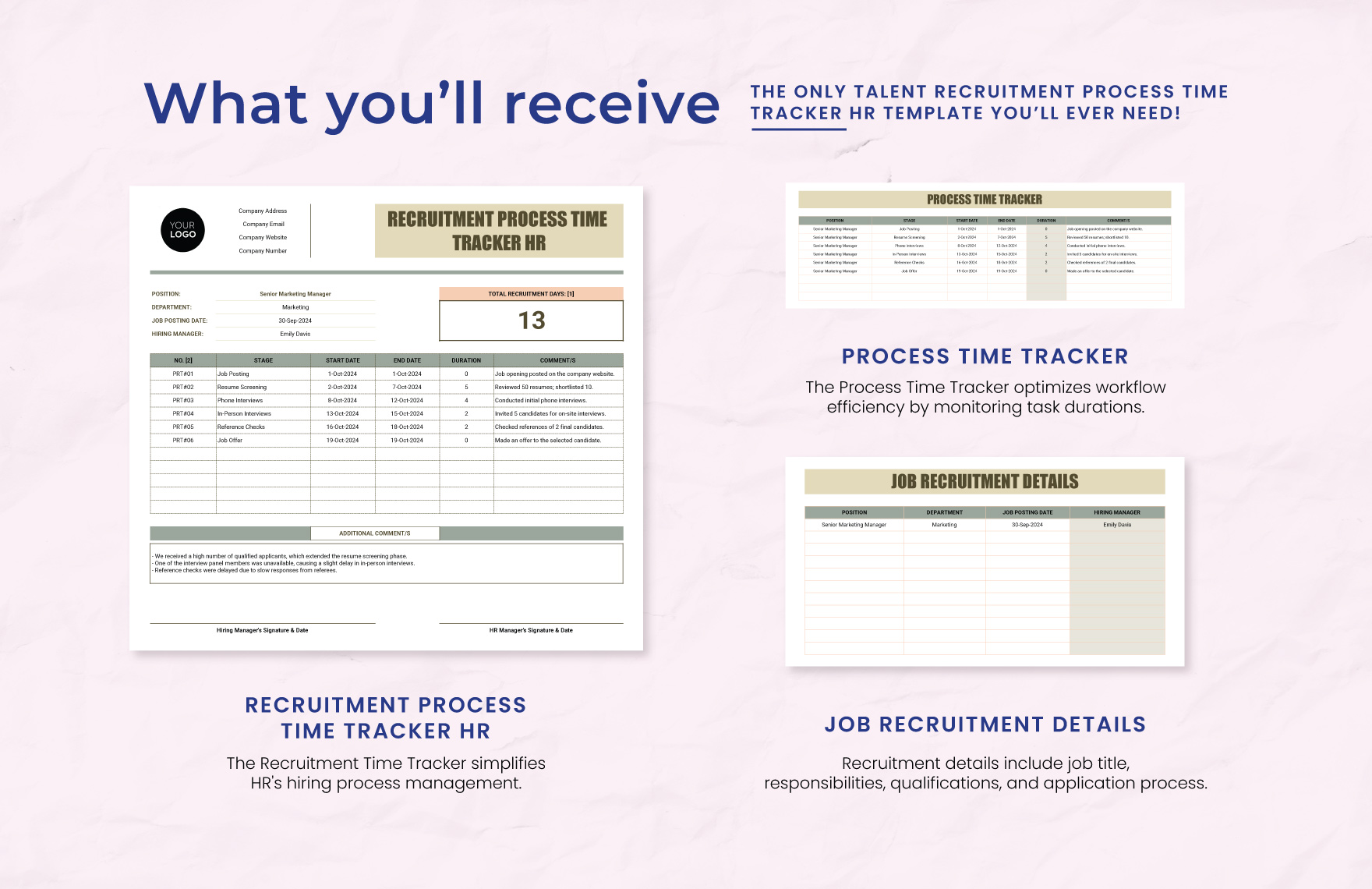 Recruitment Process Time Tracker HR Template
