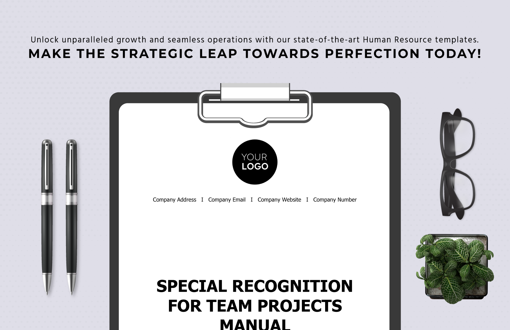 Special Recognition for Team Projects Manual HR Template