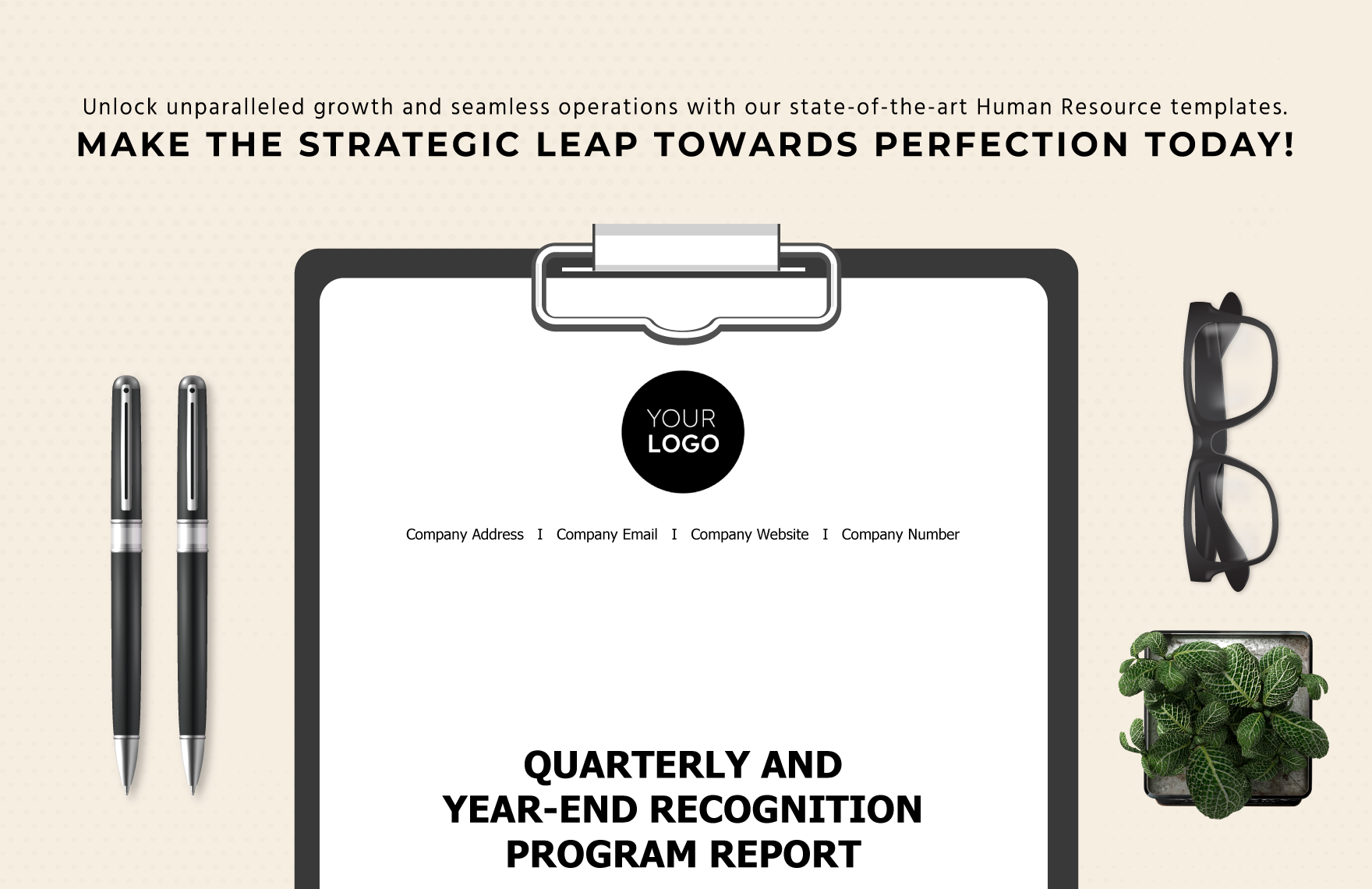Quarterly and Yearend Recognition Program Report HR Template