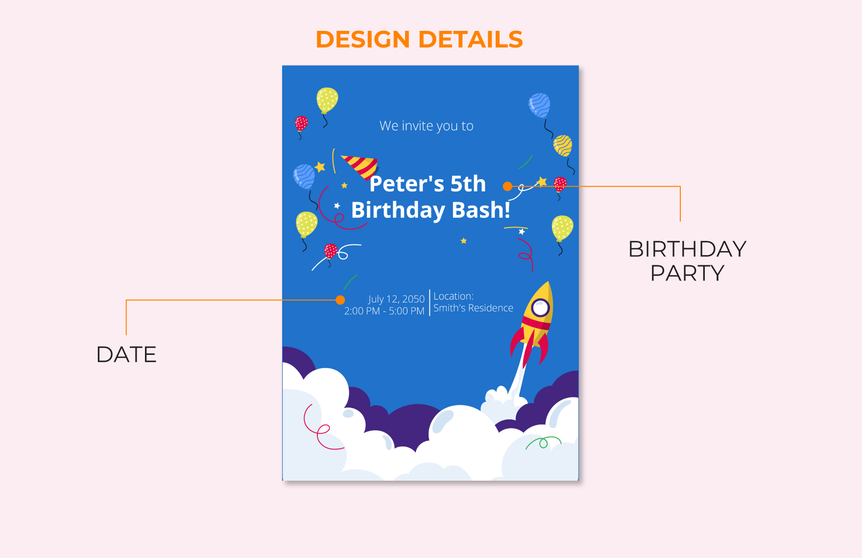 Kids Birthday Party Invitation Template