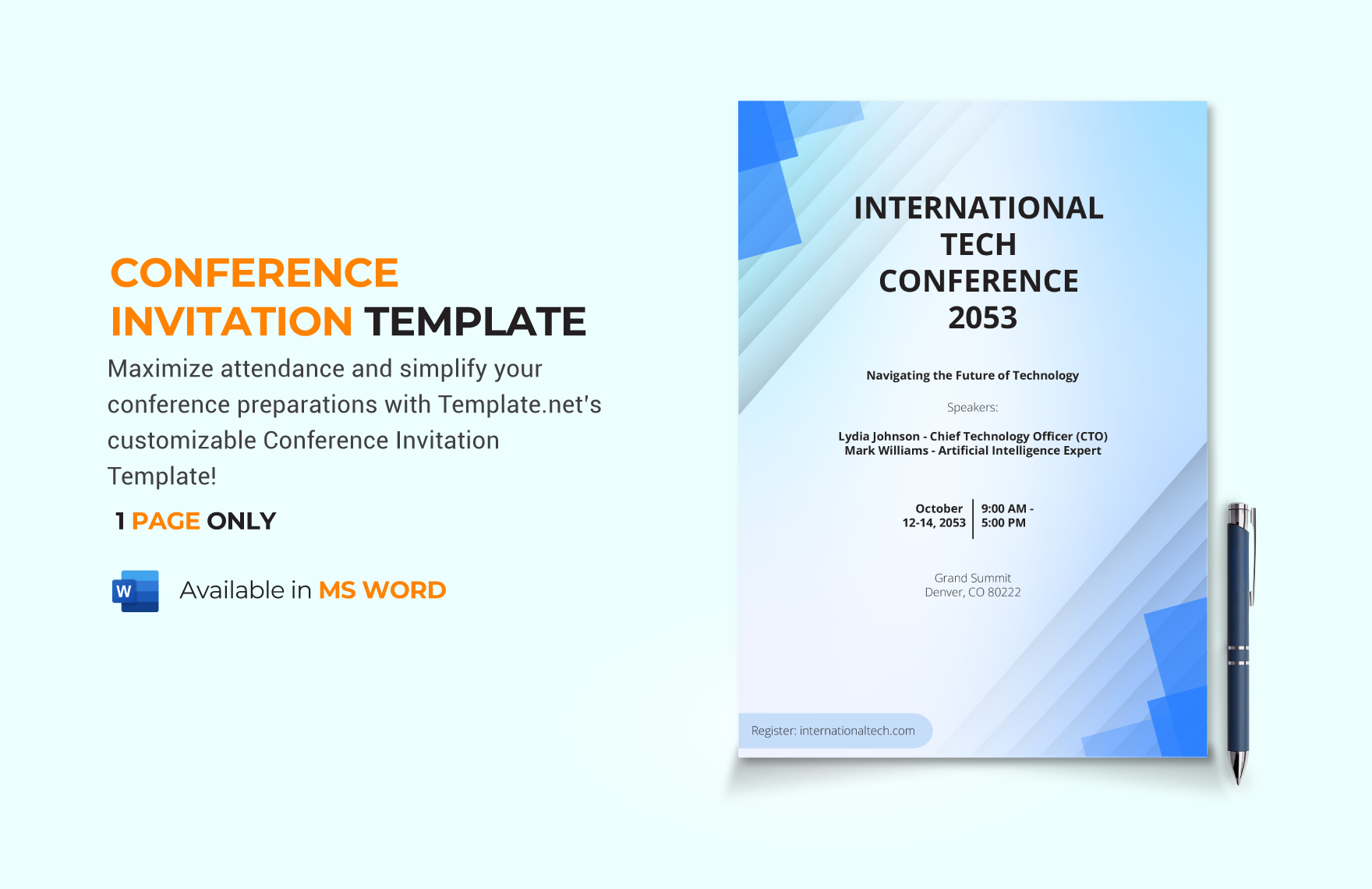 Conference Invitation Template