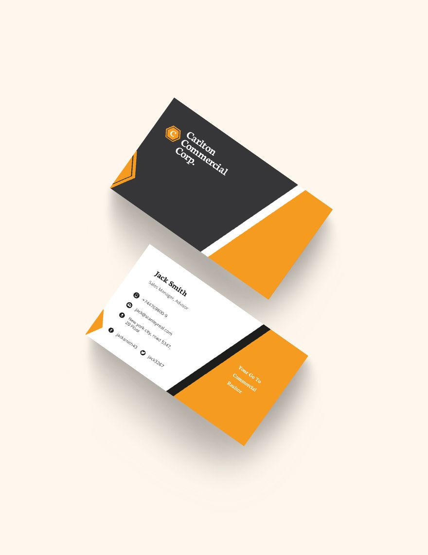 Commercial Real Estate Property Business Card Template
