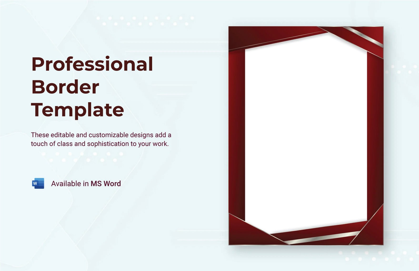 Free Professional Border Template in Word