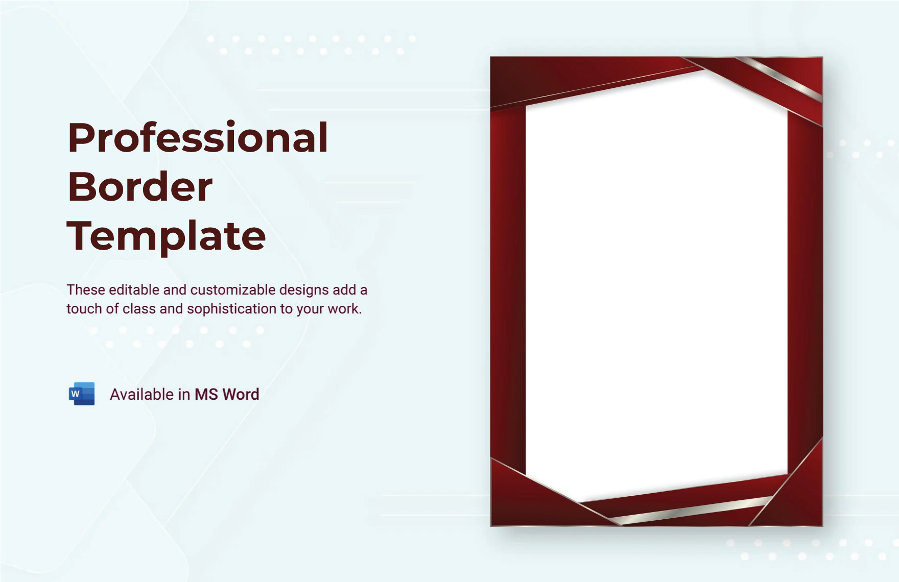 Professional Border Template in Word - Download | Template.net