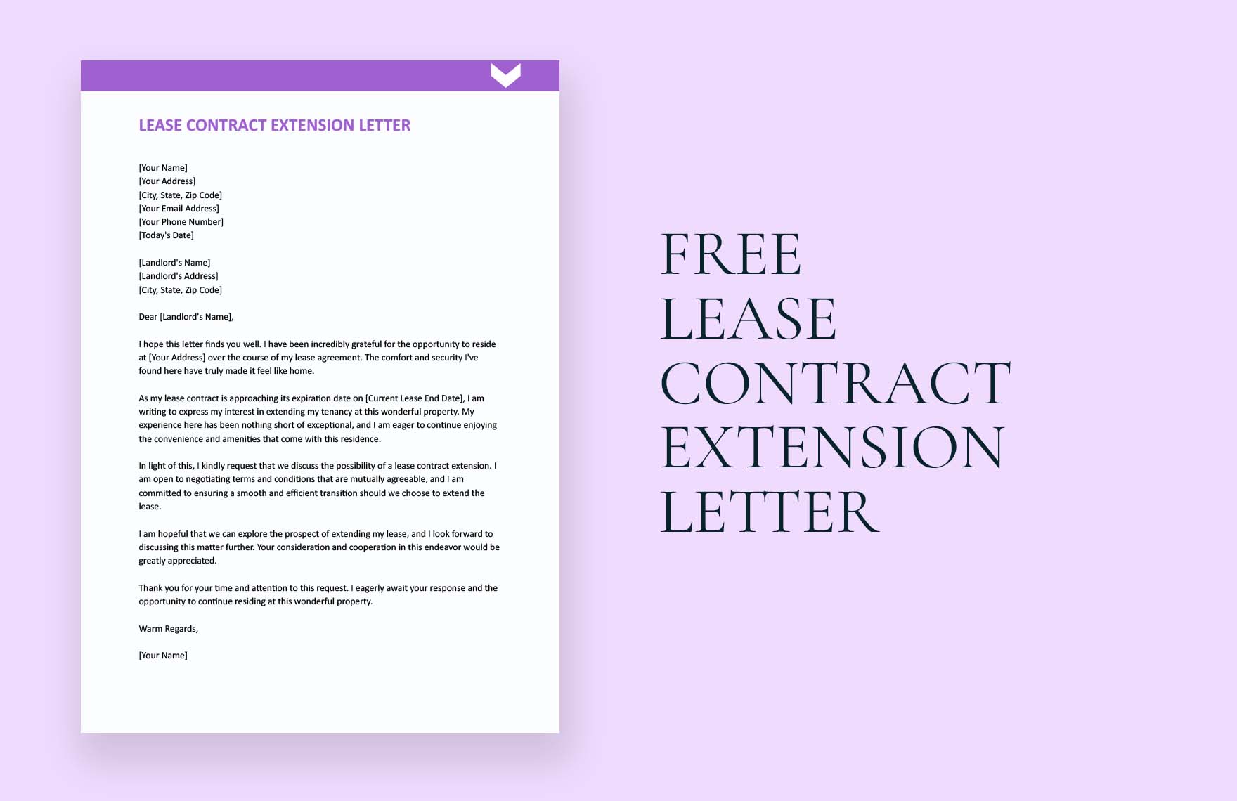 Lease Contract Extension Letter