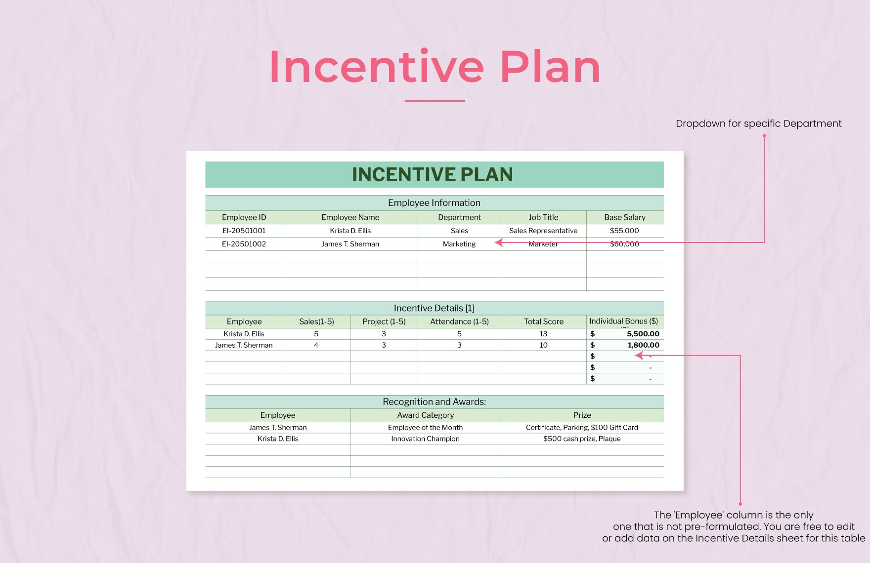 Incentive Plan Template
