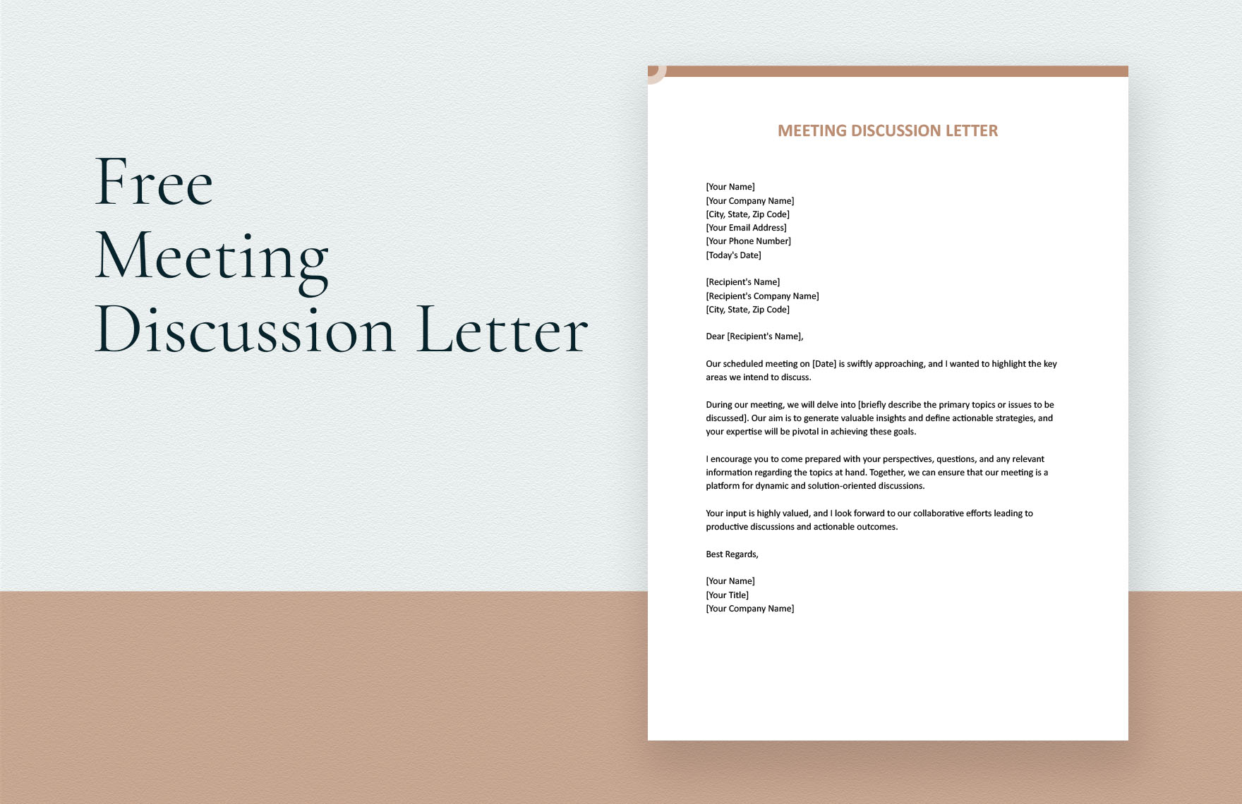Free Meeting Discussion Letter