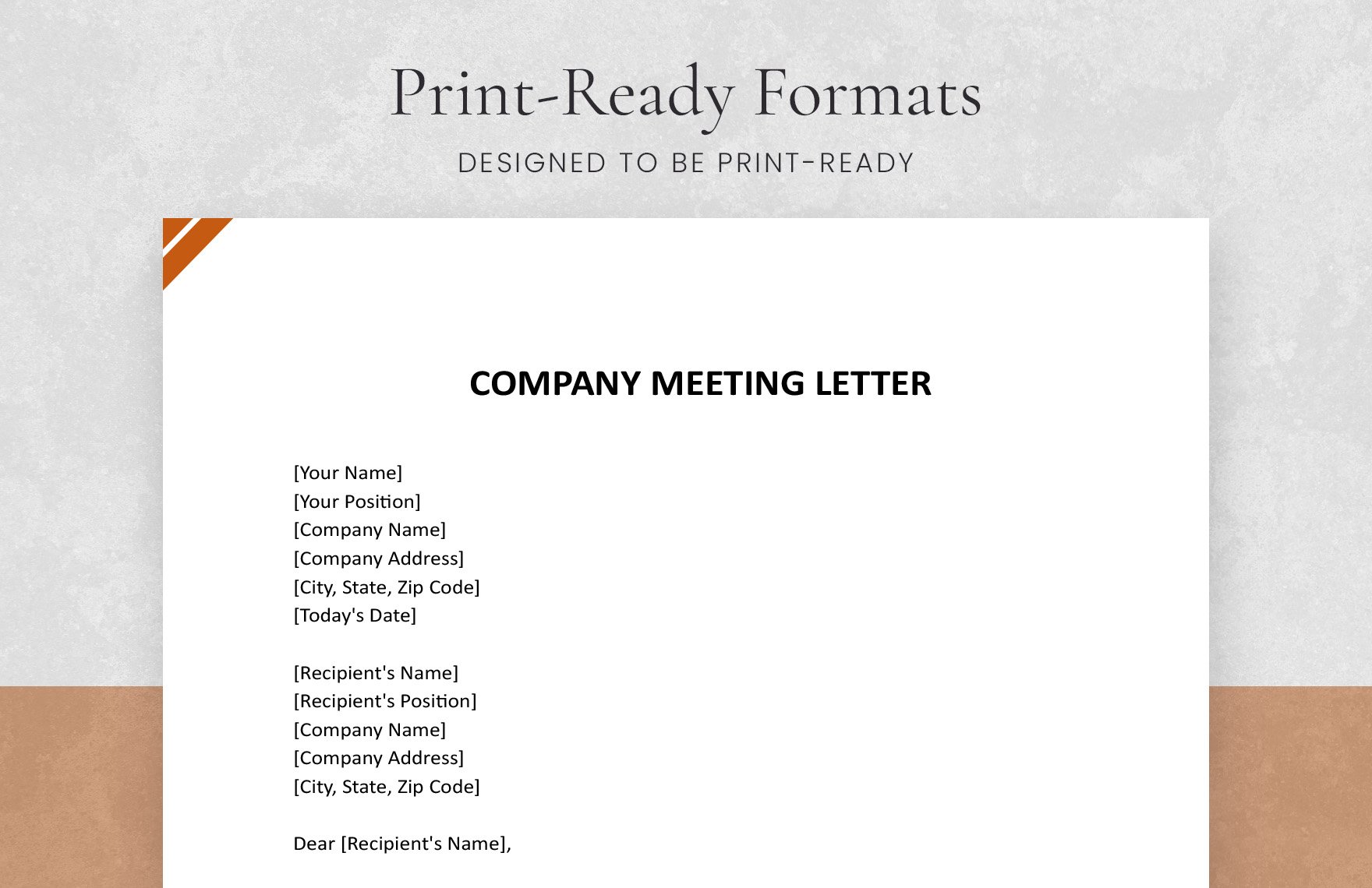 Company Meeting Letter