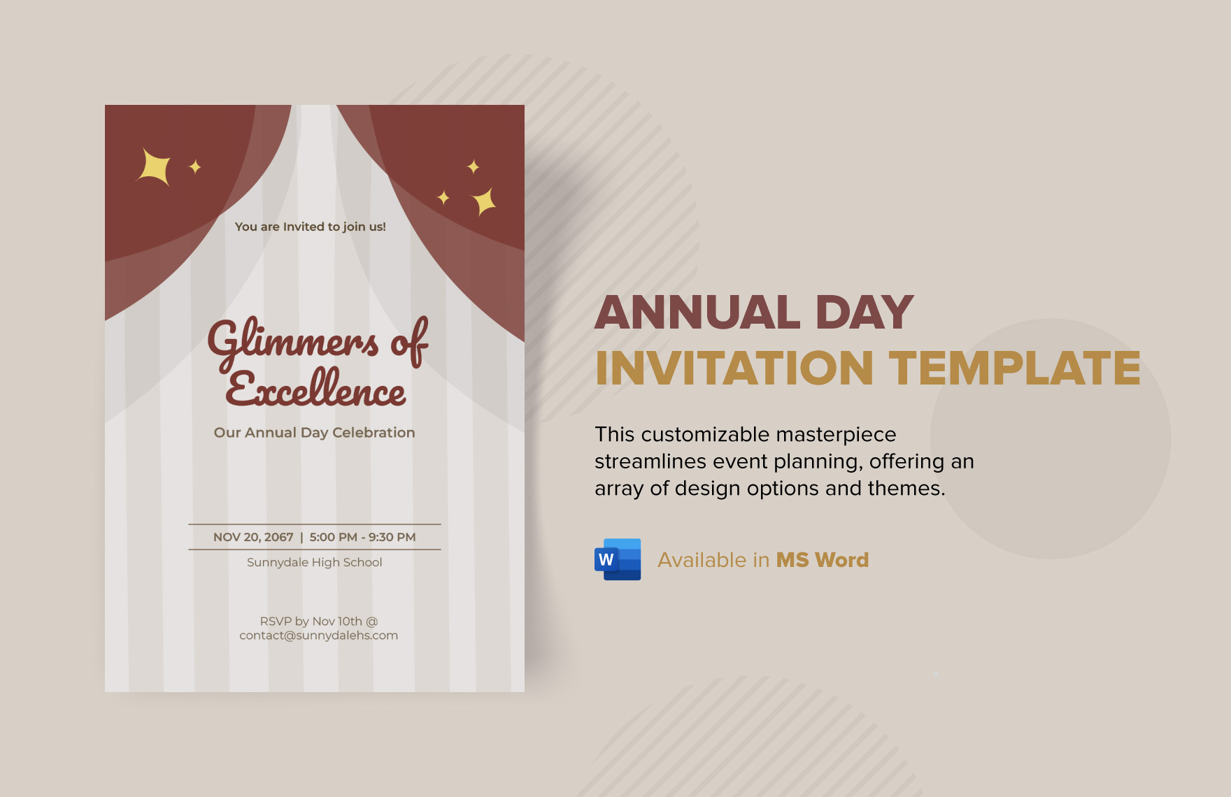 Annual Day Invitation Template Download in Word Template net