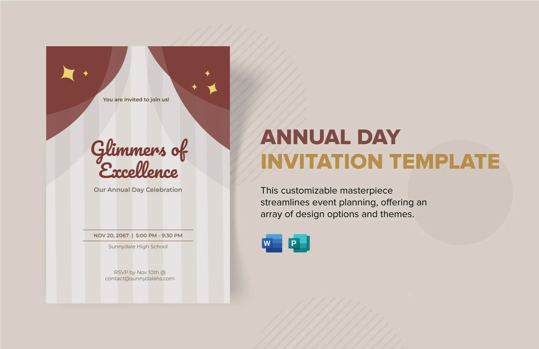 Annual Day Invitation Template
