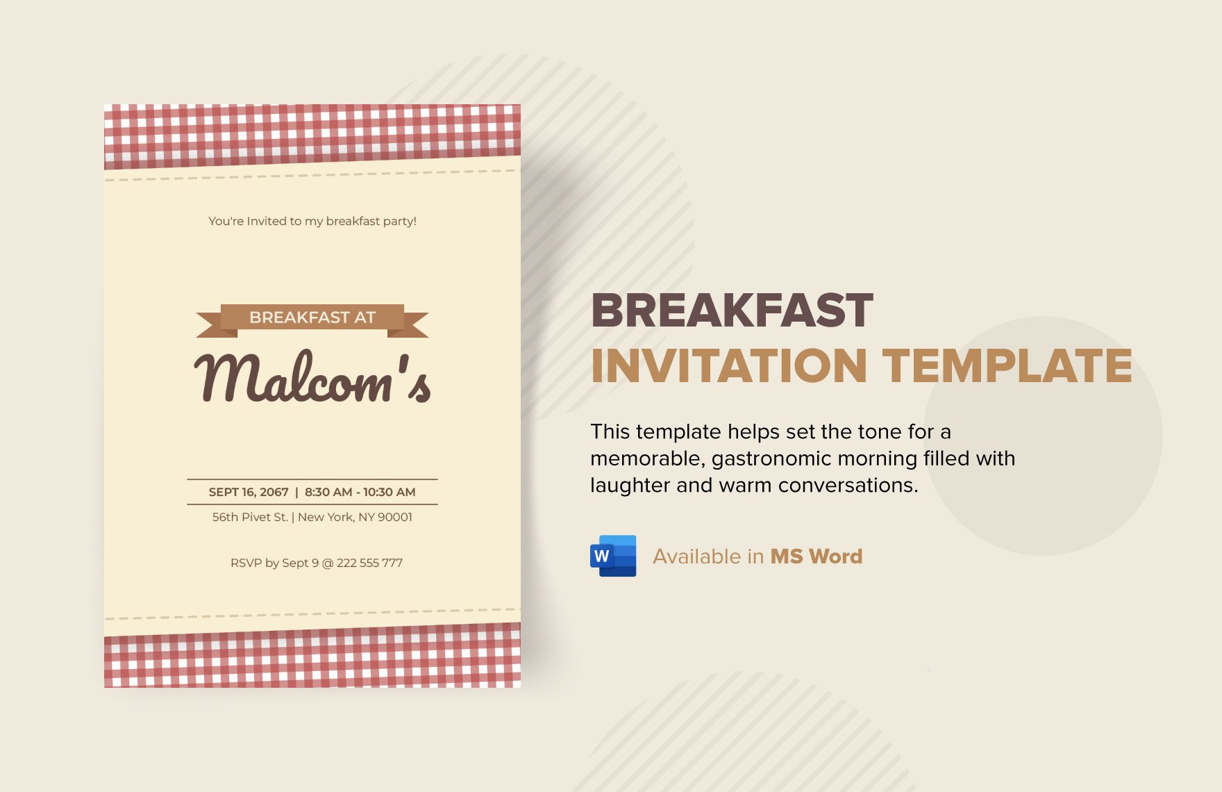 Breakfast Invitation Template