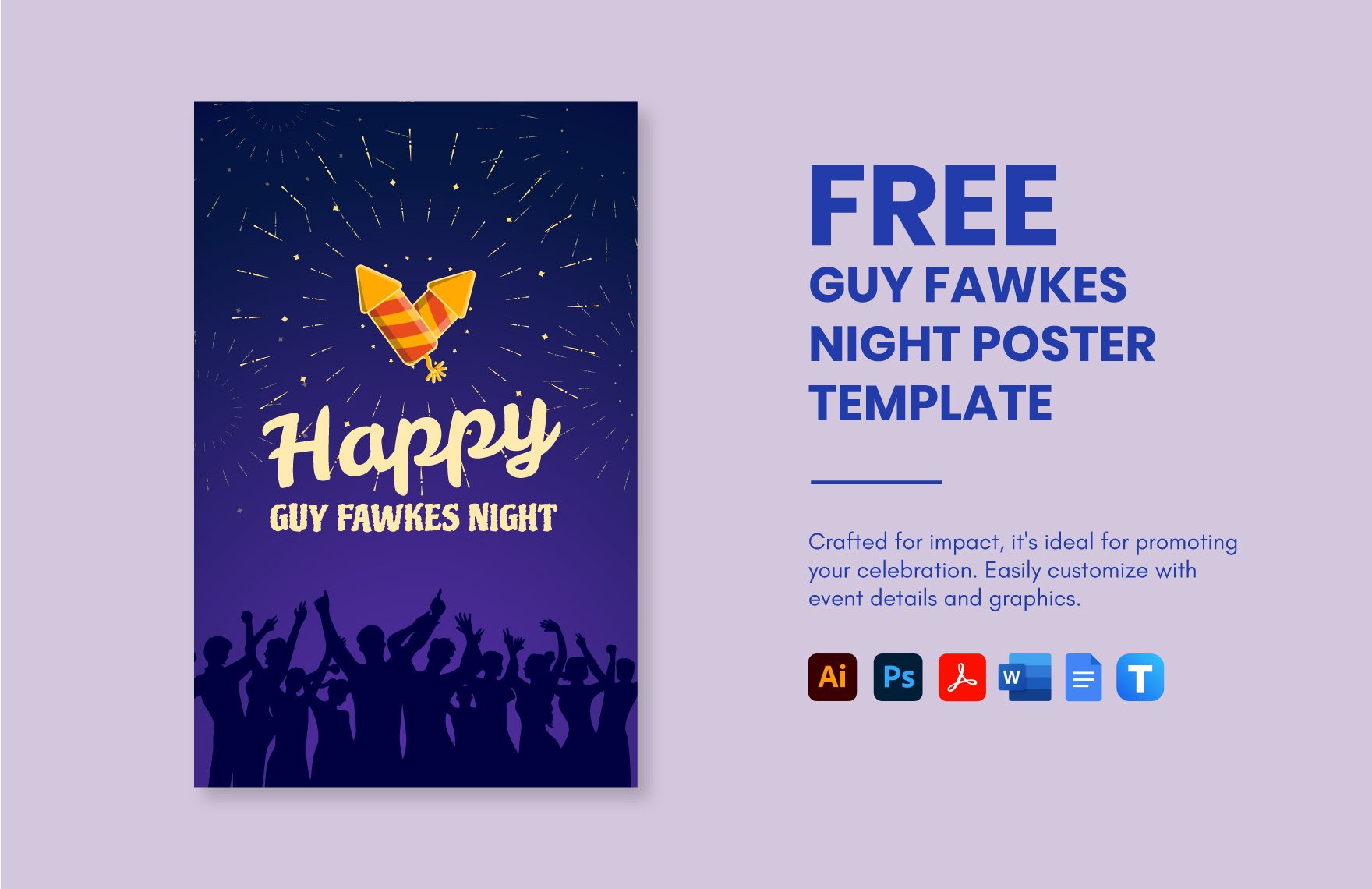 Free Guy Fawkes Night Poster Template in Word, Google Docs, PDF, Illustrator, PSD