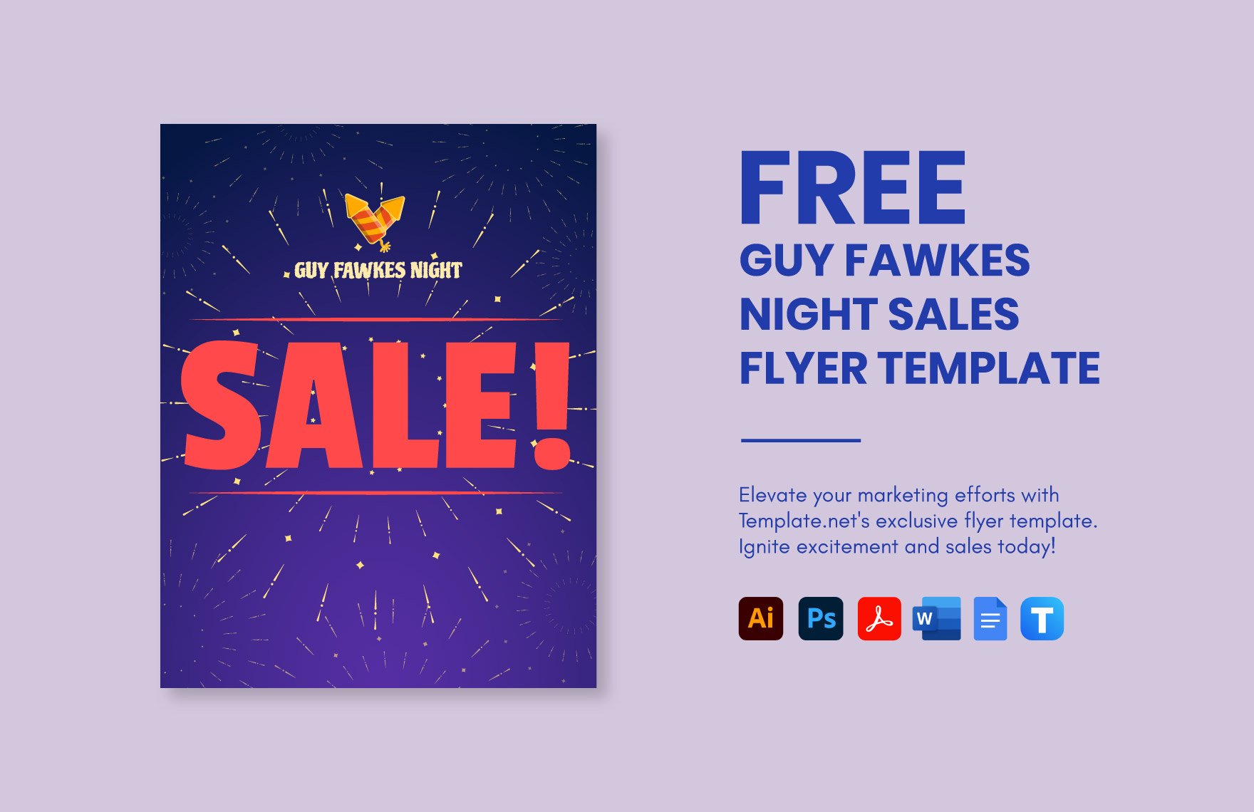Guy Fawkes Night Sales Flyer Template
