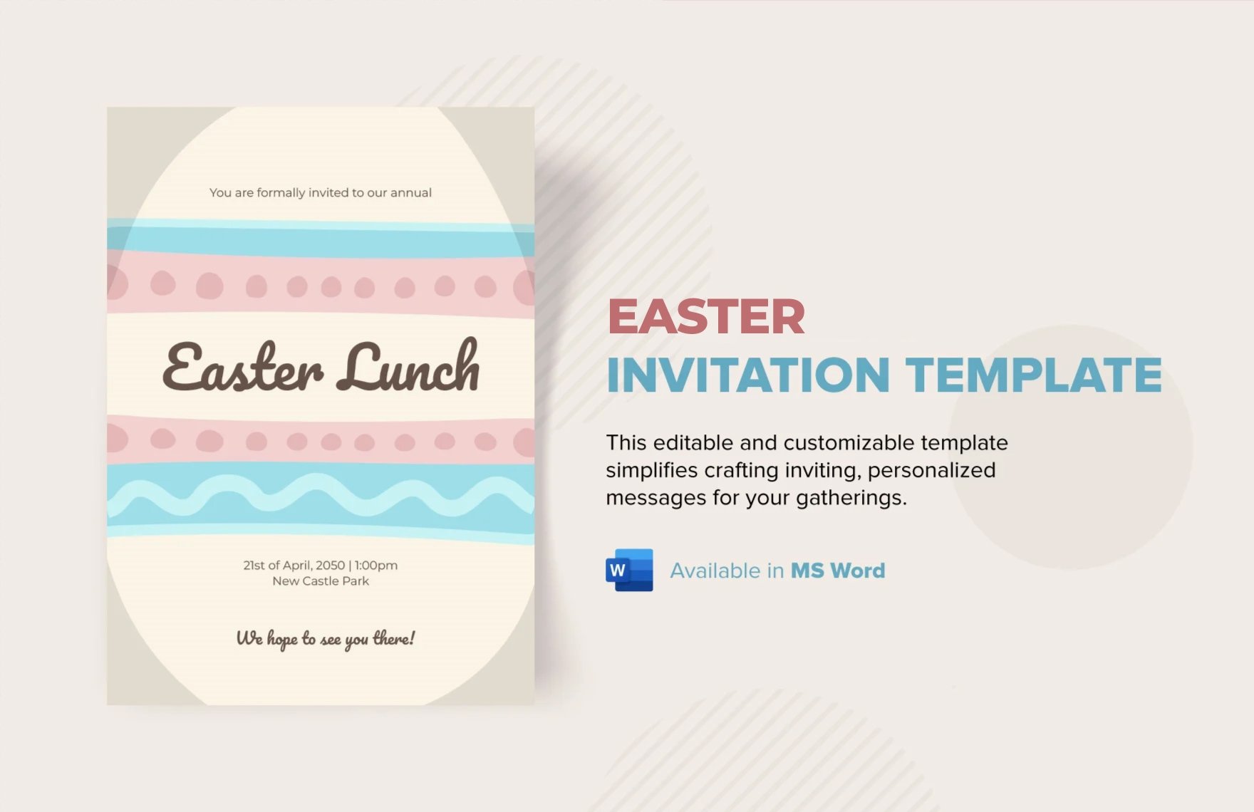 Easter Invitation Template in Word