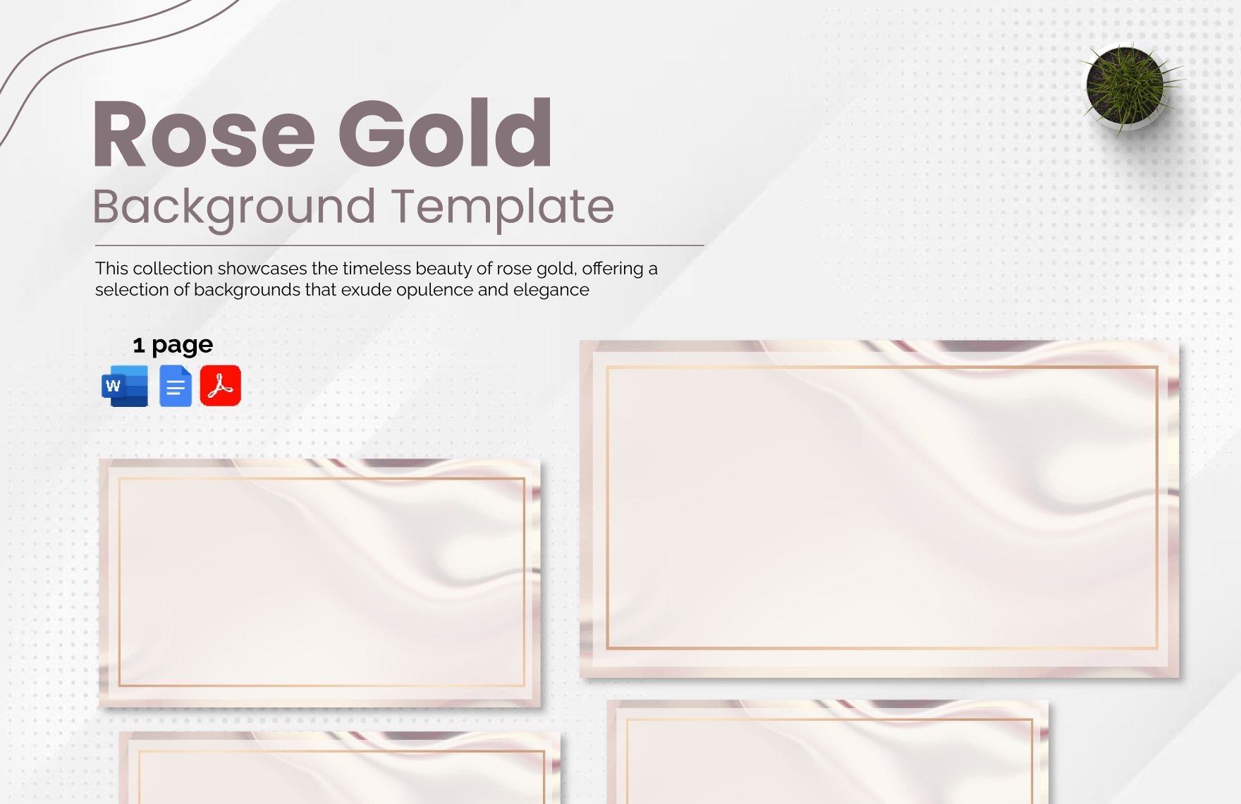 Rose Gold Background Template