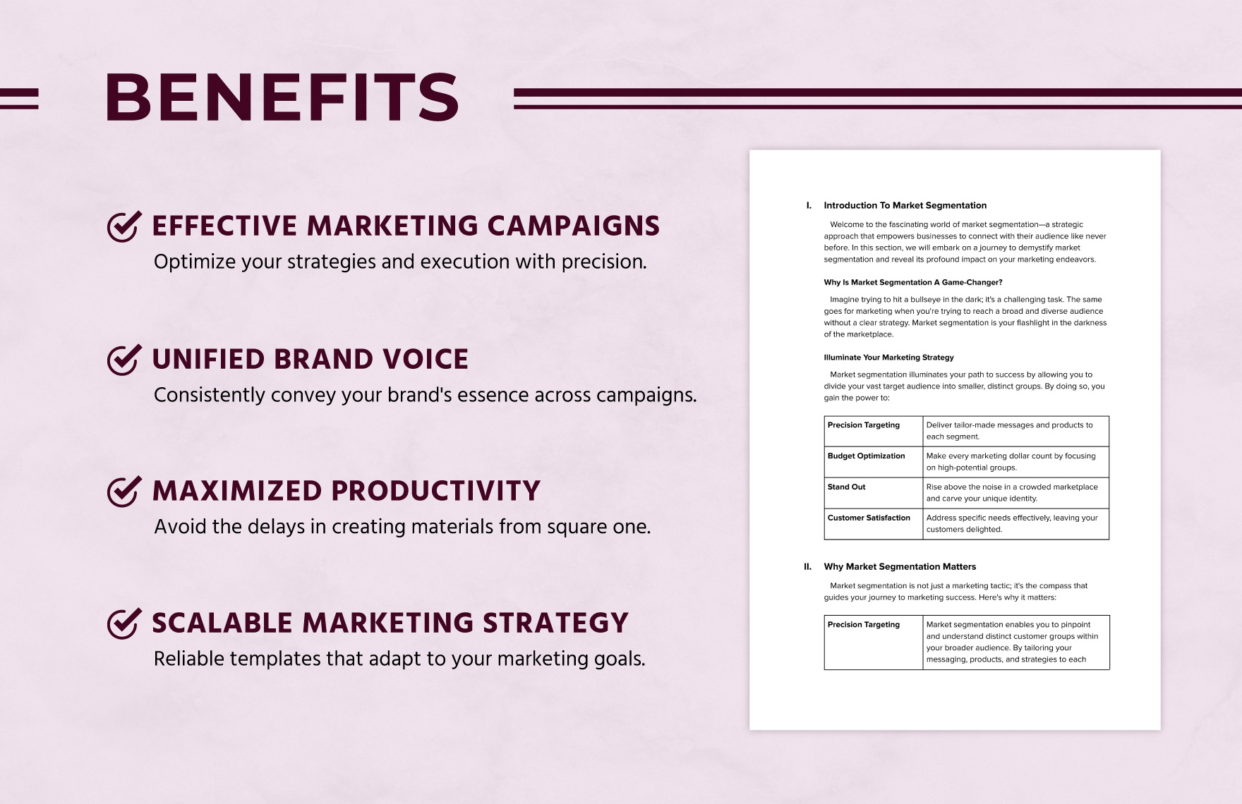 Marketing Market Segmentation Pamphlet Template