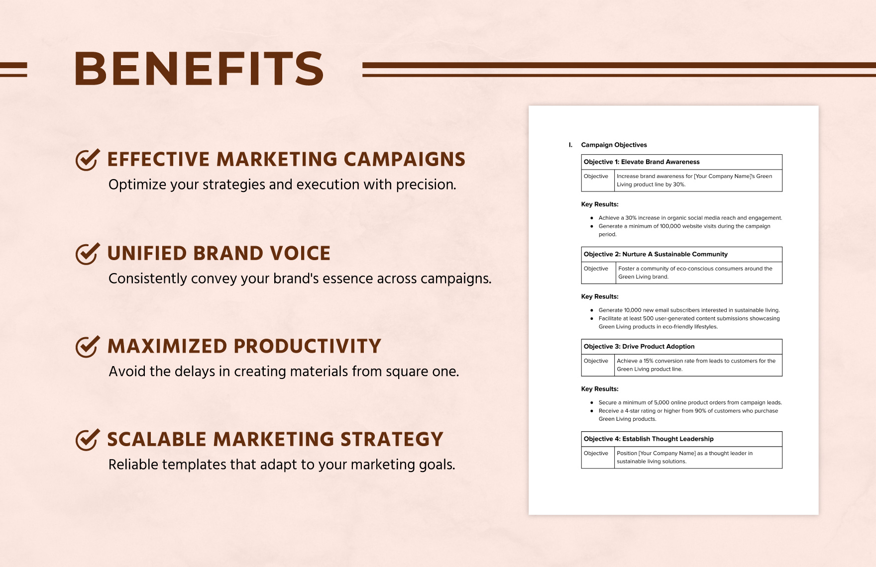Marketing Ad Campaign Document Template