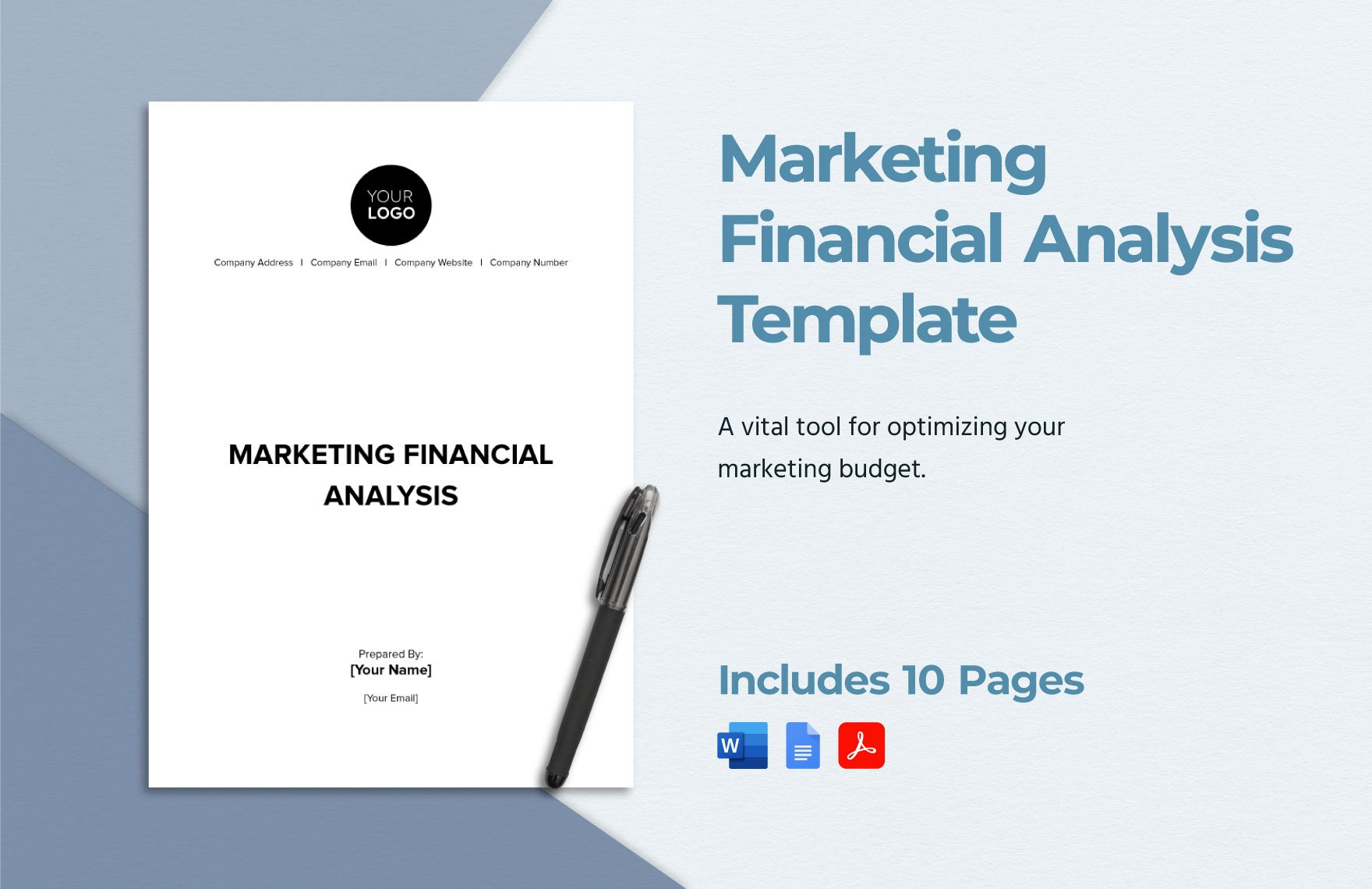 Marketing Financial Analysis Template in Word, Google Docs, PDF