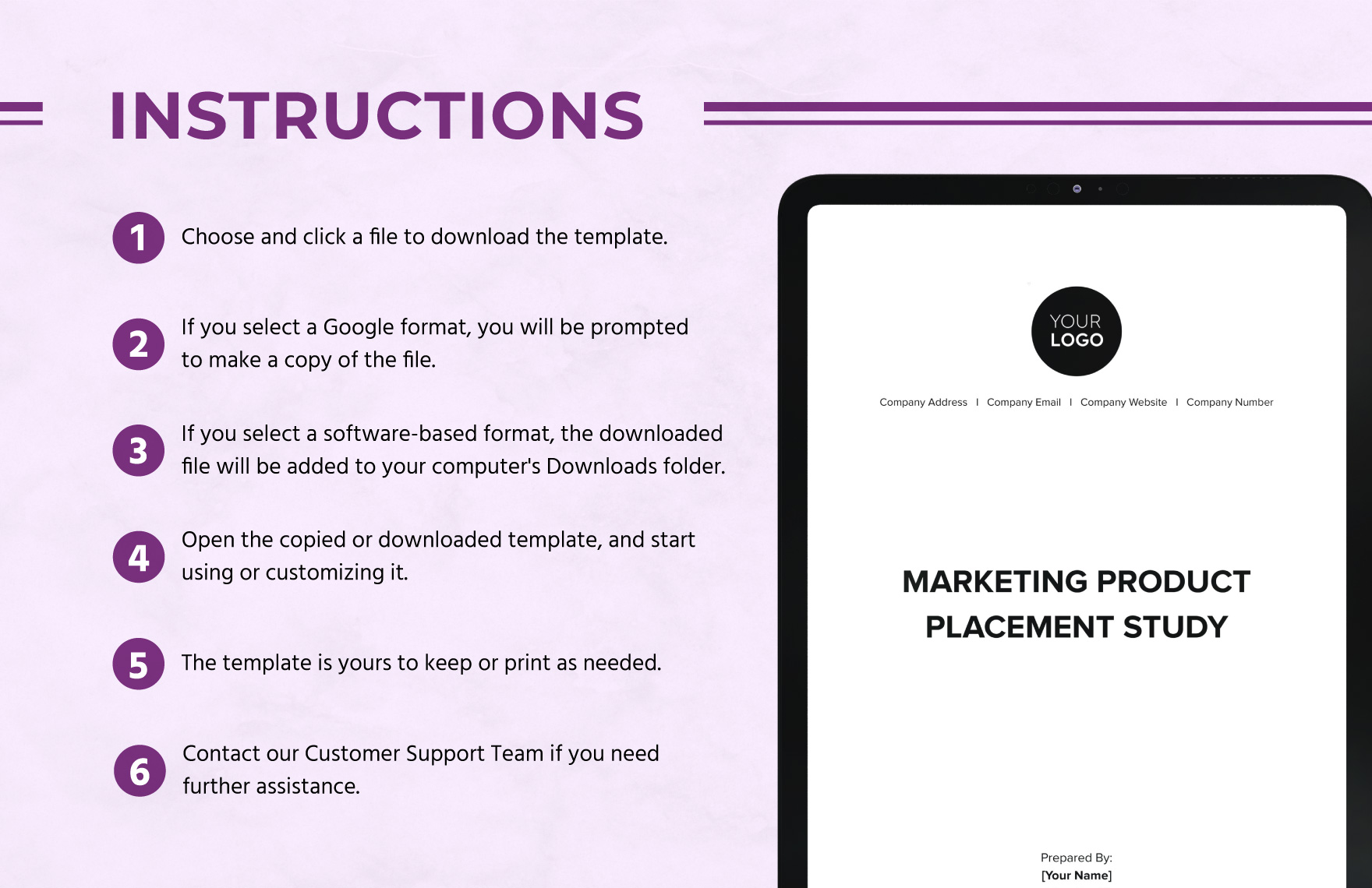 Marketing Product Placement Study Template