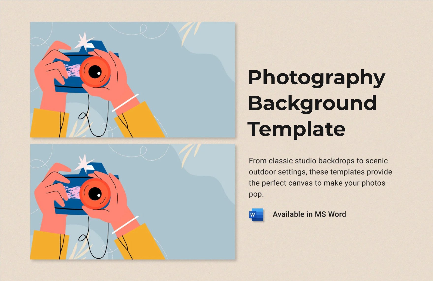 Free Photography Background Template in Word