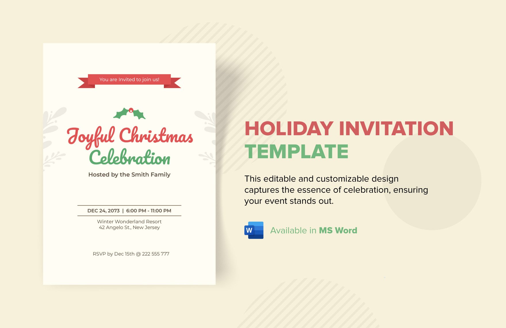 Holiday Invitation Template