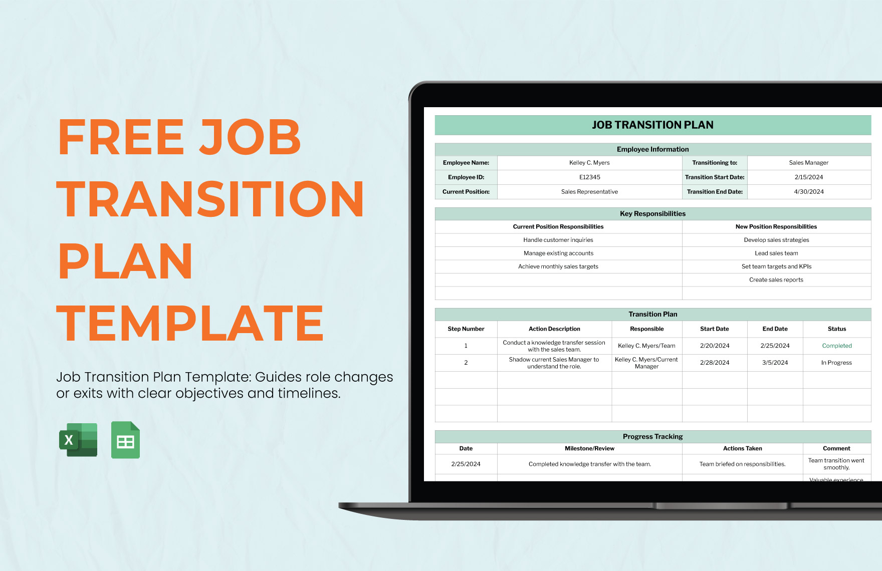 Job Transition Plan Template