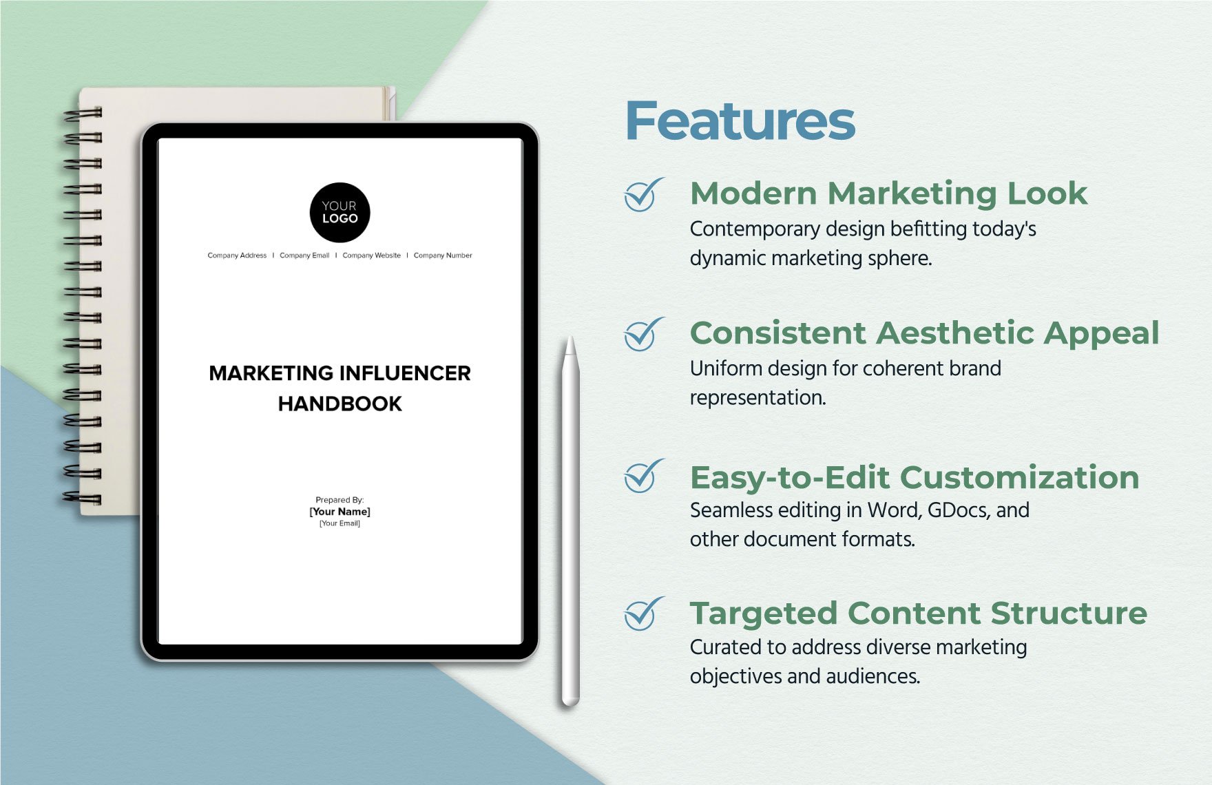 Marketing Influencer Handbook Template
