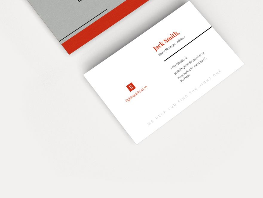 Minimal Real Estate Business Card Template