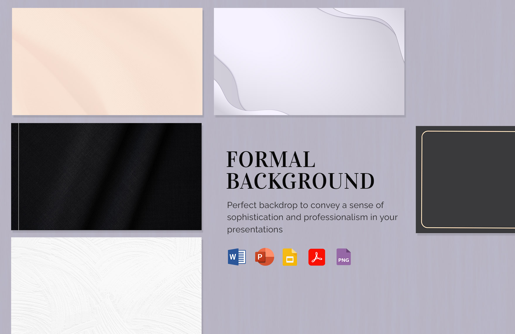 Formal Background Template