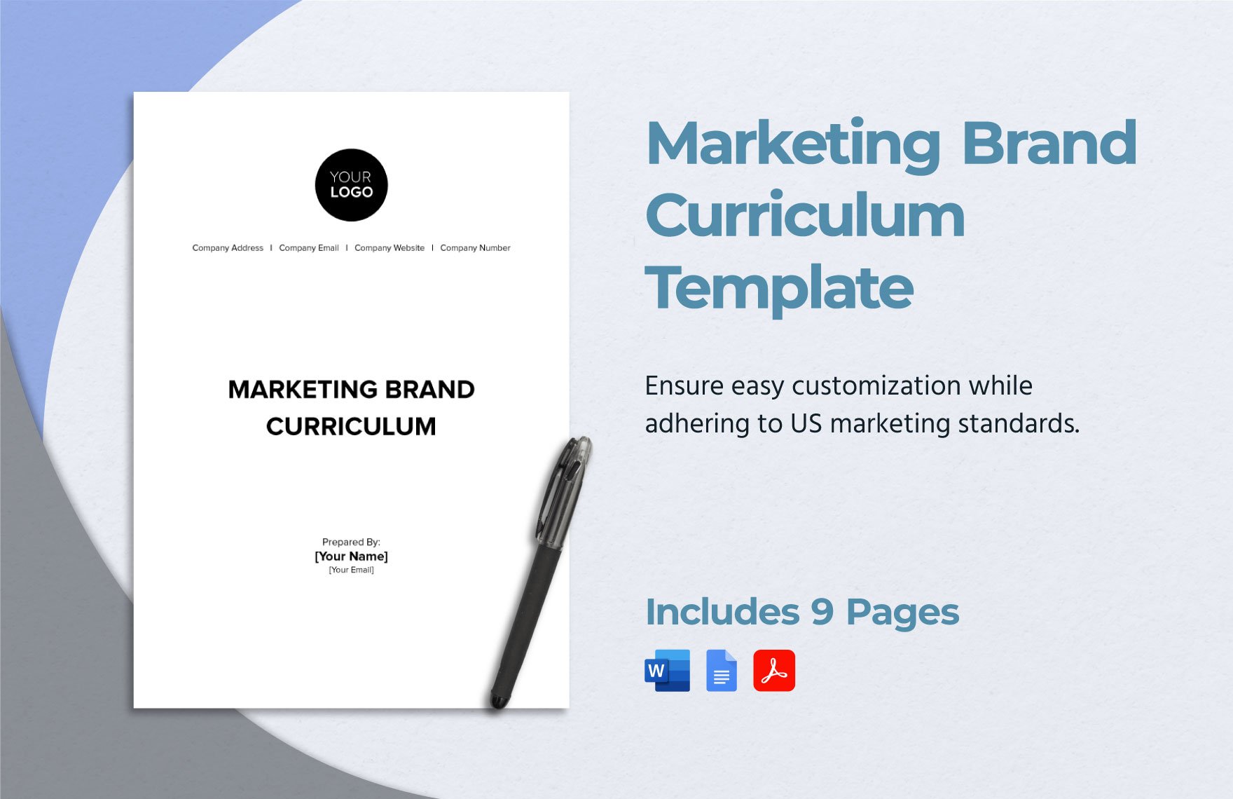 Marketing Brand Curriculum Template in Word, Google Docs, PDF
